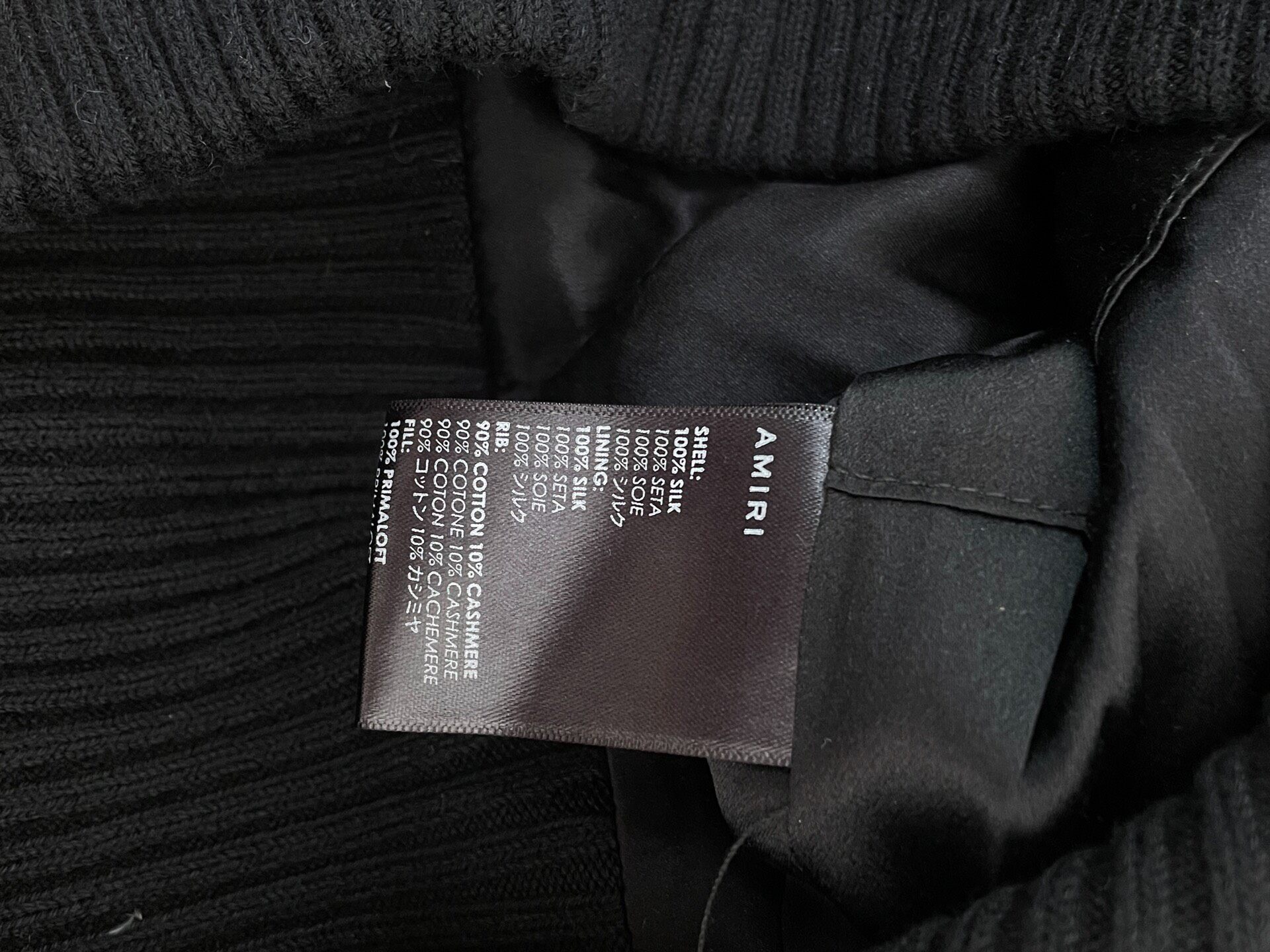 Amiri MA1 Silk Padded Bomber — back