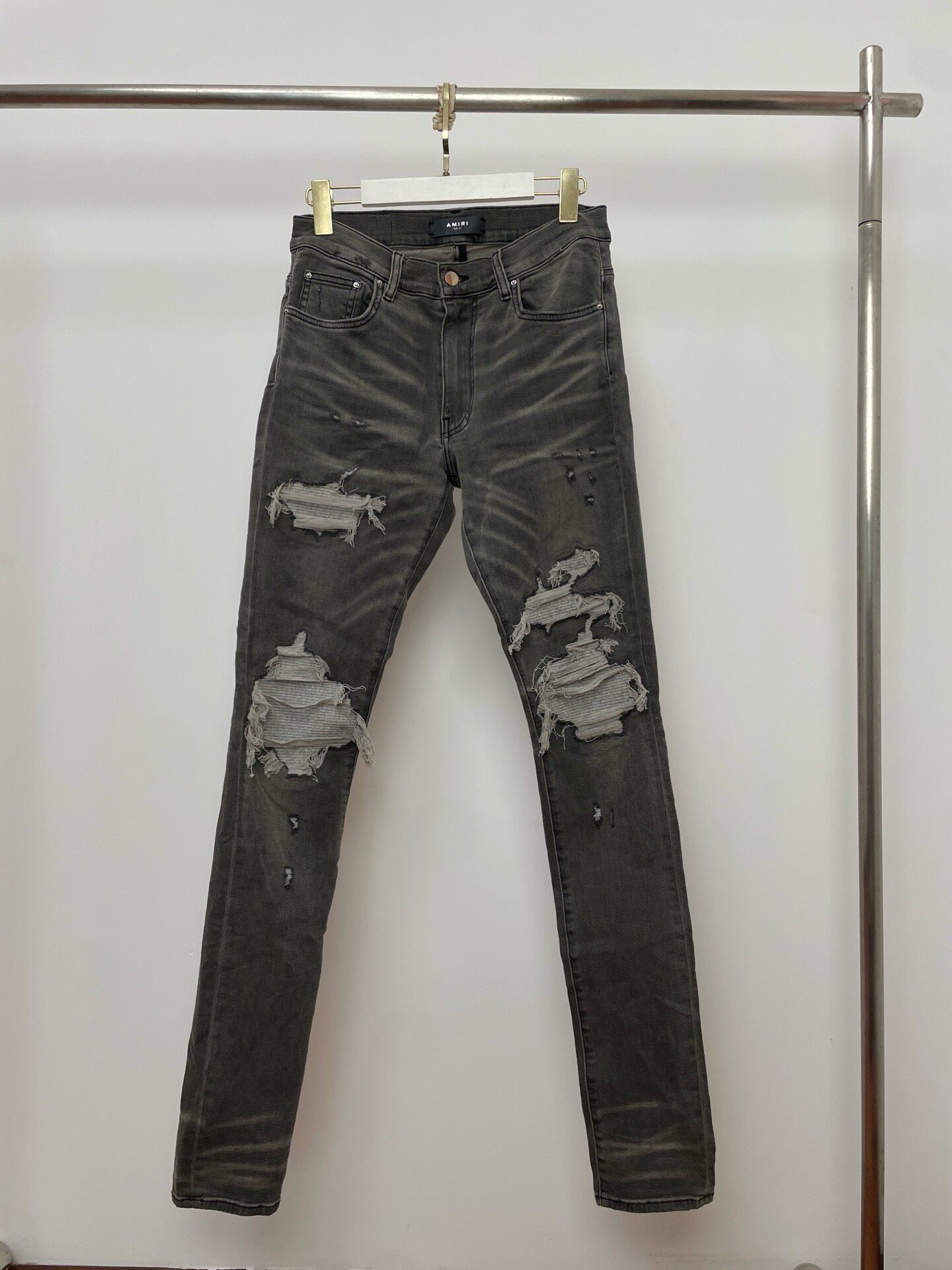 AMIRI Gray MX1 Distressed Jeans