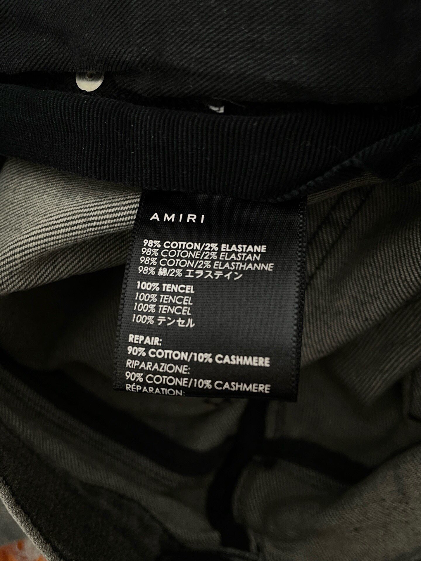 AMIRI Gray MX1 Distressed Jeans — back