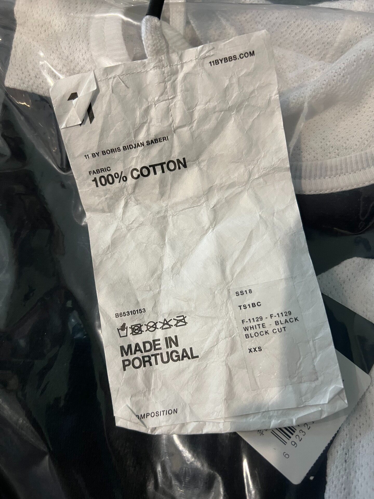 Boris Bidjan Saberi TS1 Mesh T-Shirt — label