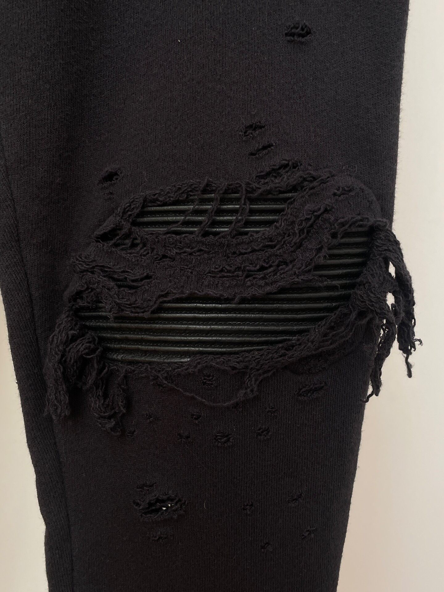 Amiri Distressed Black Pants — detail