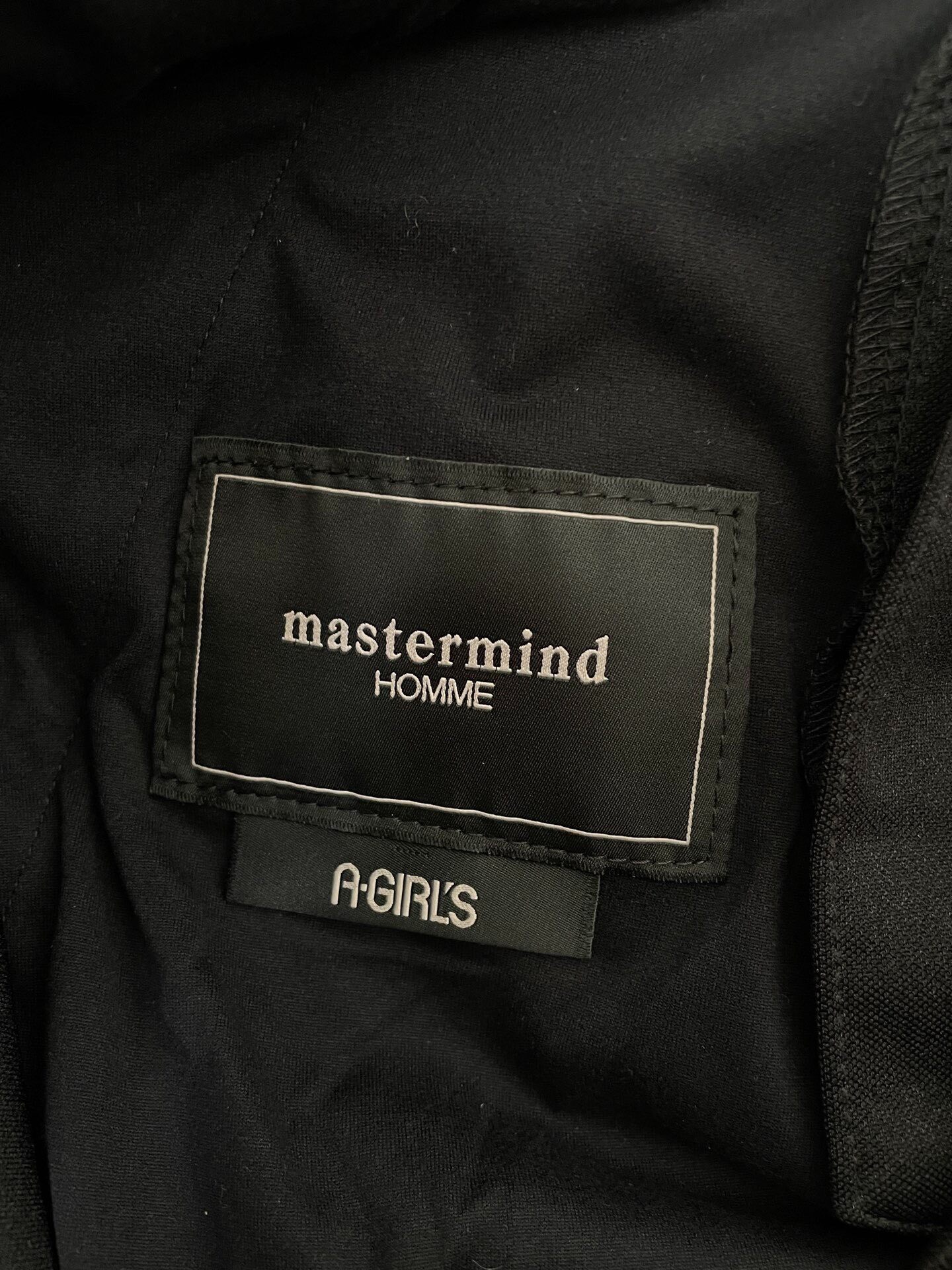 Mastermind Japan Black Cargo Sweatpants — detail