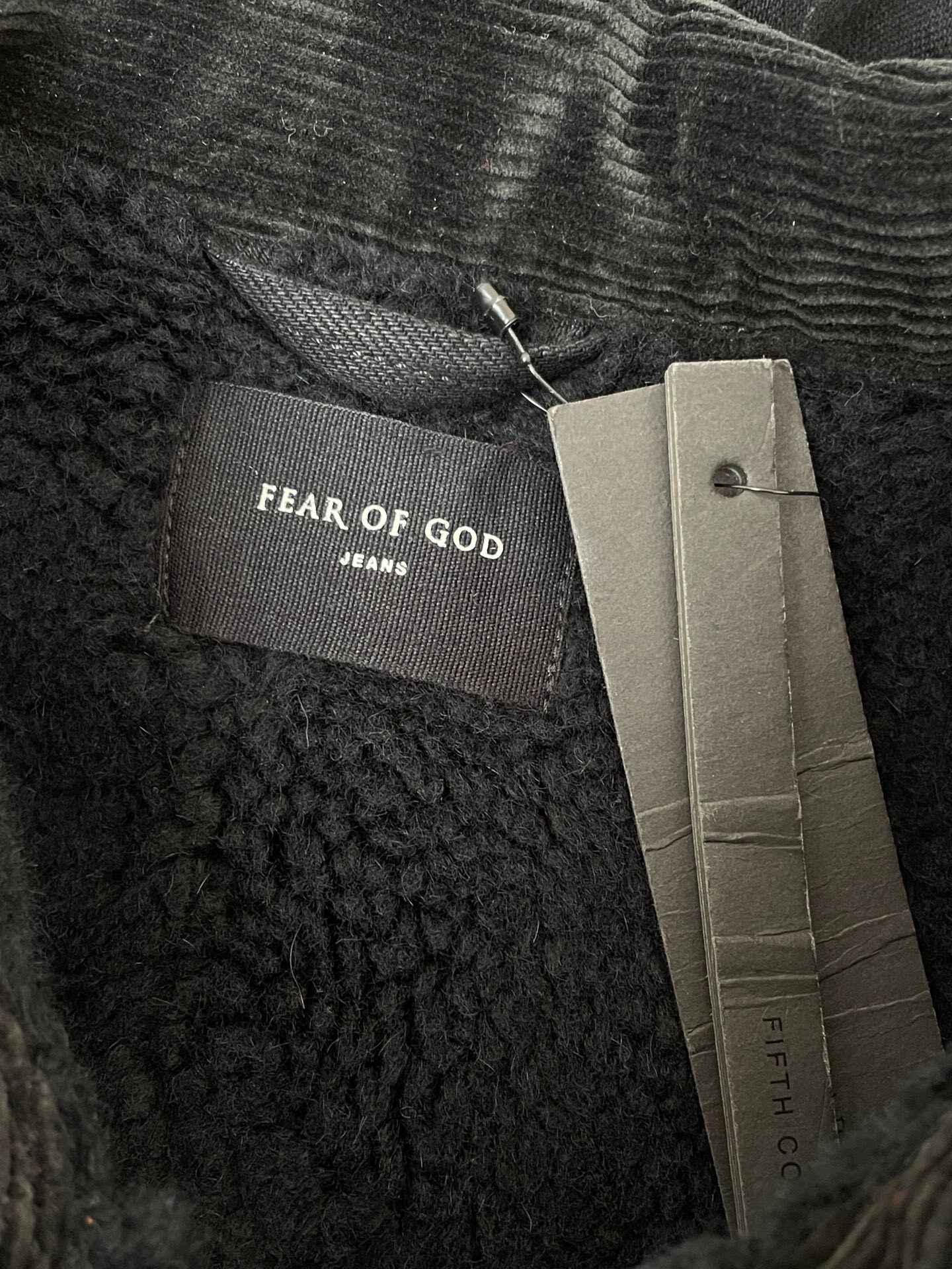 Fear of God 5th Black Denim Jacket — detail