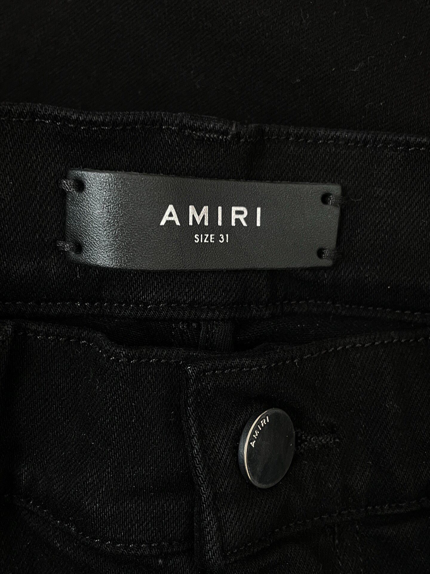AMIRI New Black Straight Jeans With Tags — detail