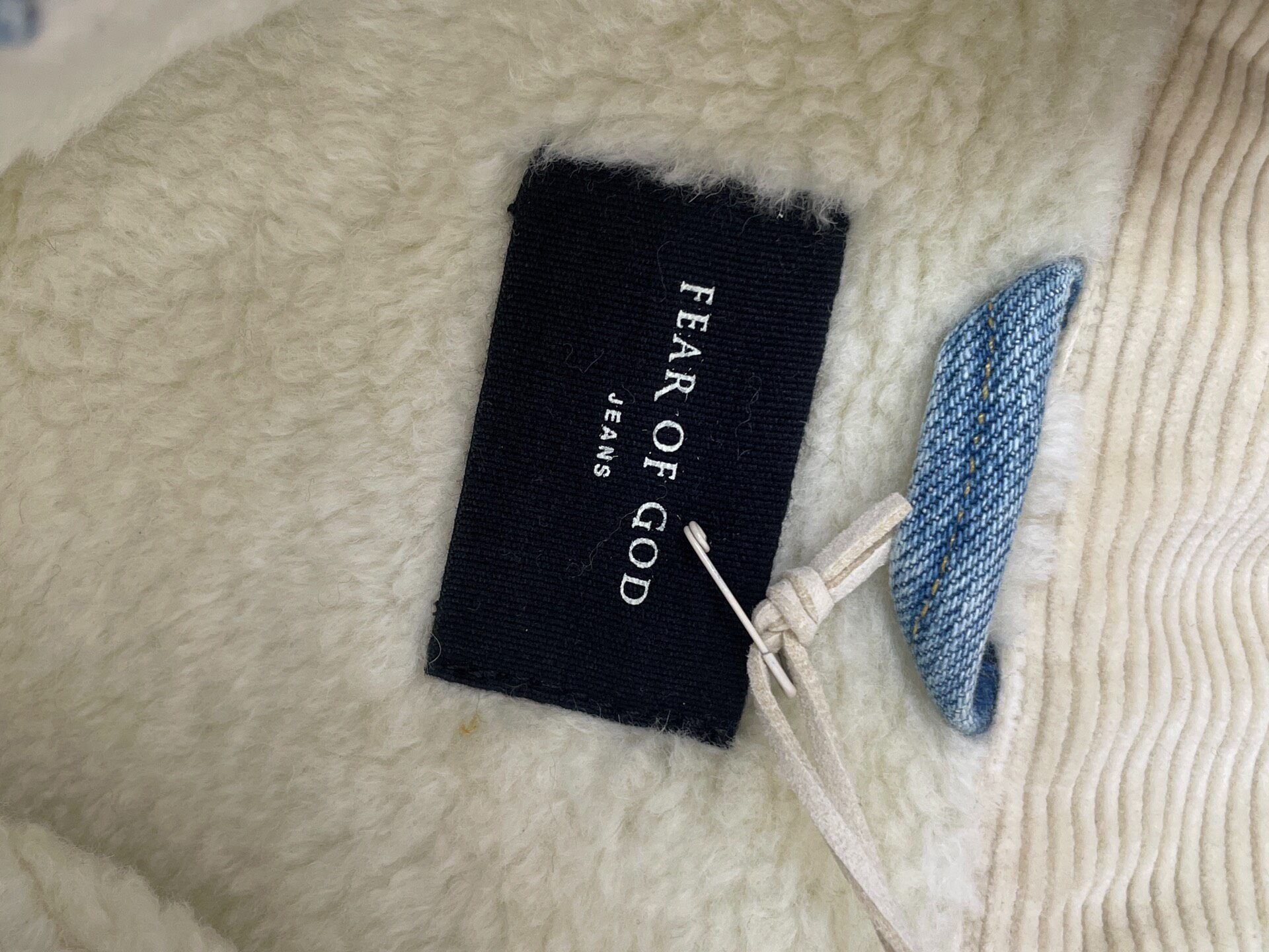 Fear of God Shearling Denim Jacket — detail