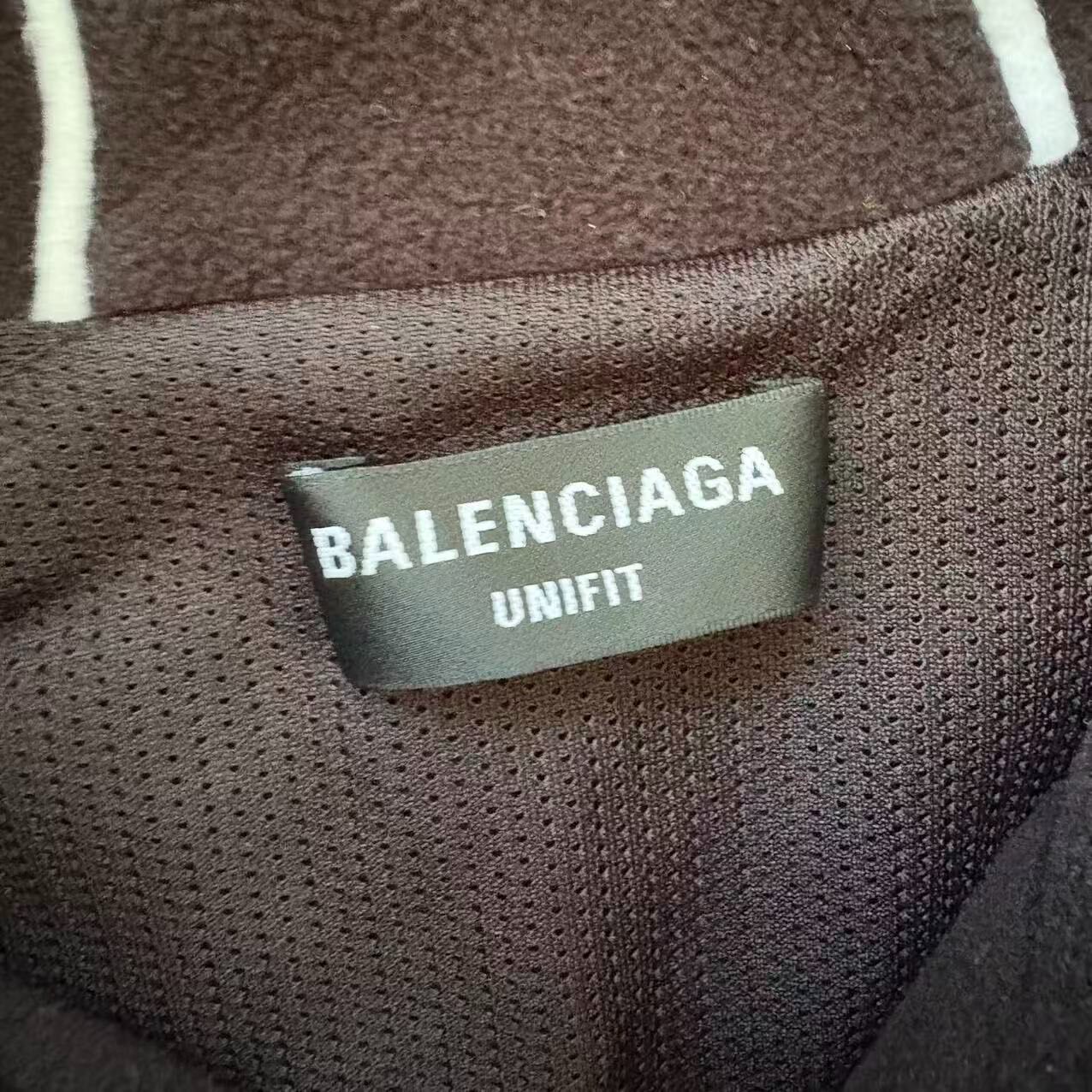 Balenciaga Black Fleece Zip Jacket — detail