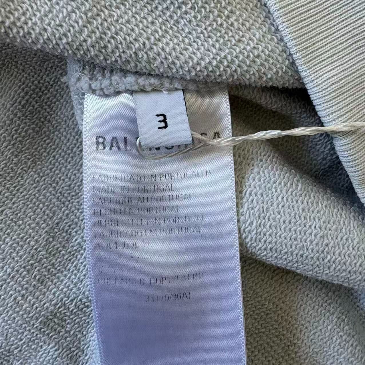 Balenciaga White Distressed Tape Hoodie — back