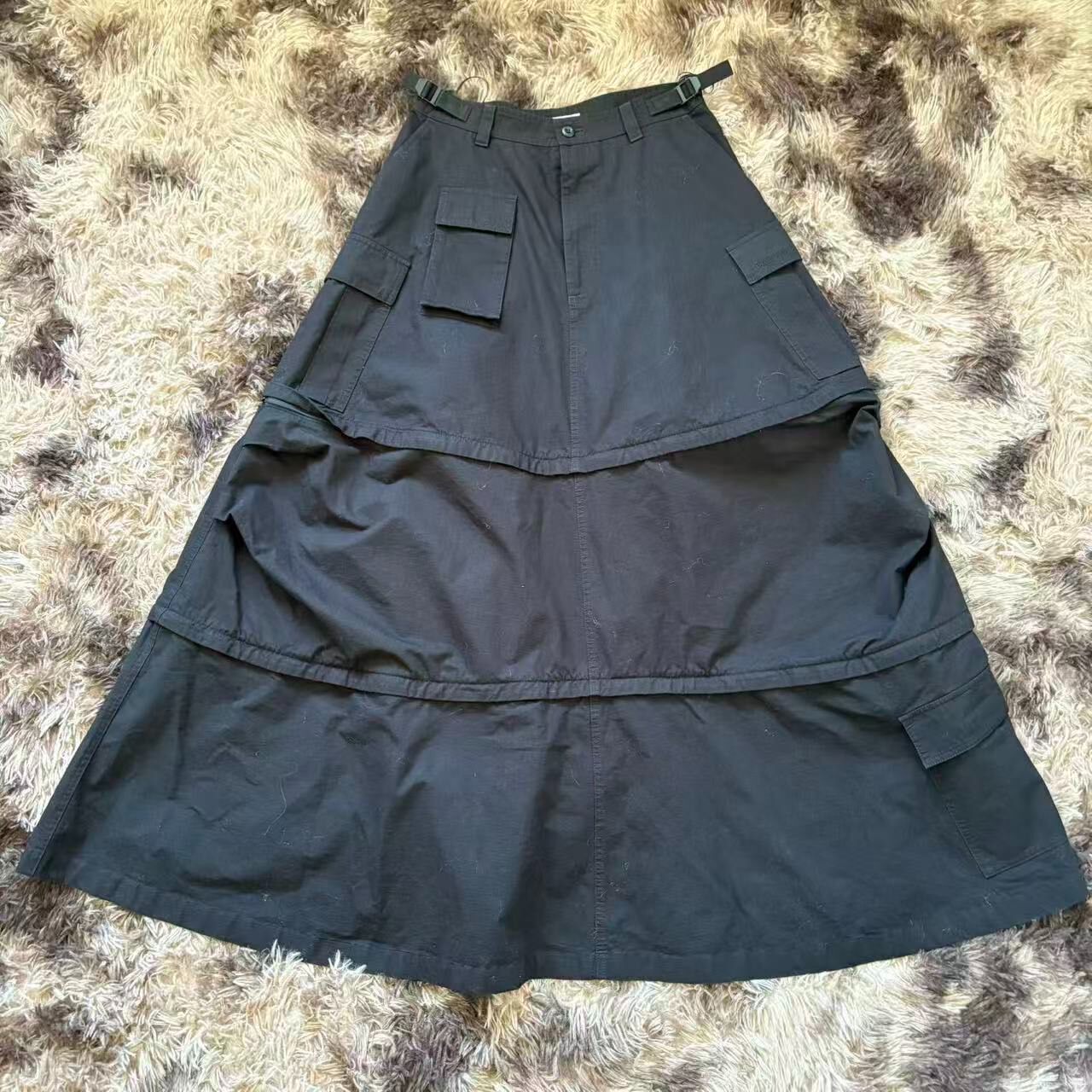 Balenciaga Tiered Cargo Skirt Adjustable