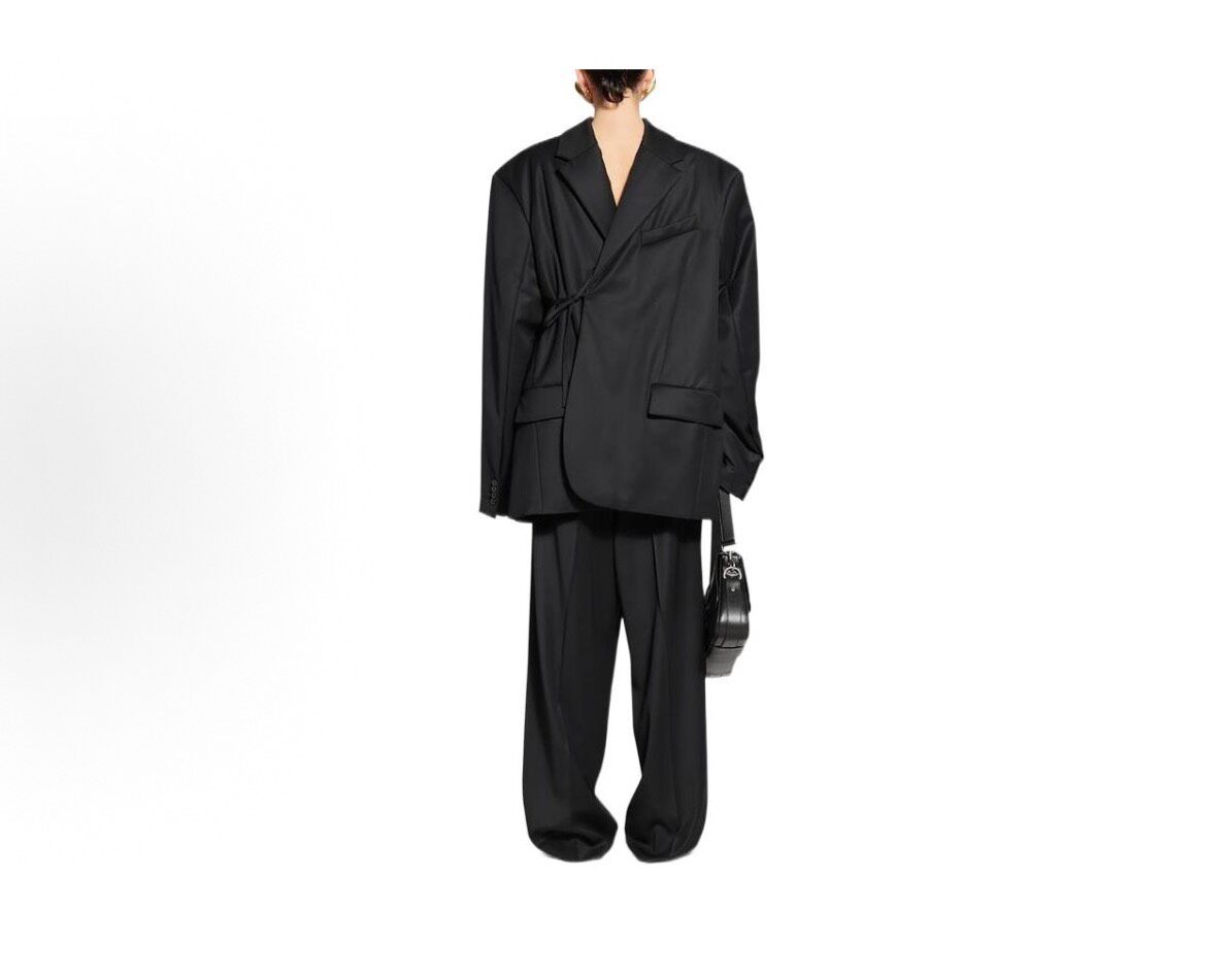 Balenciaga Padded Back To Front Blazer Jacket — label