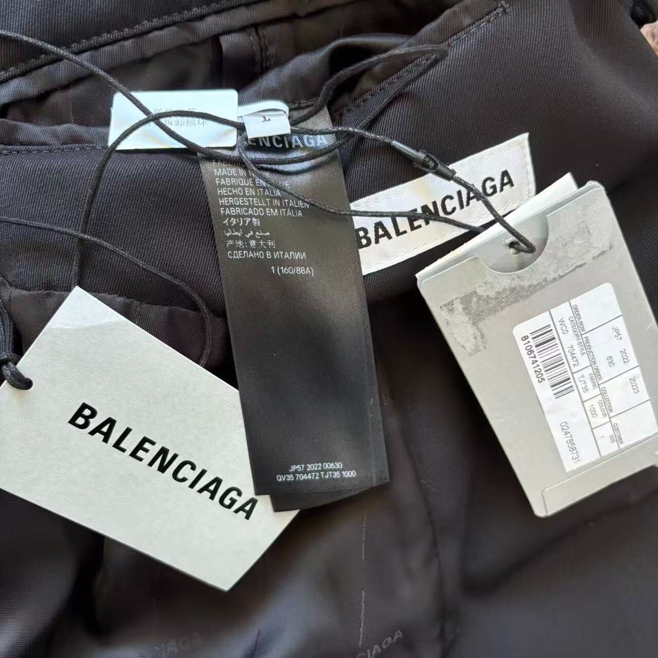 Balenciaga Padded Back To Front Blazer Jacket — back