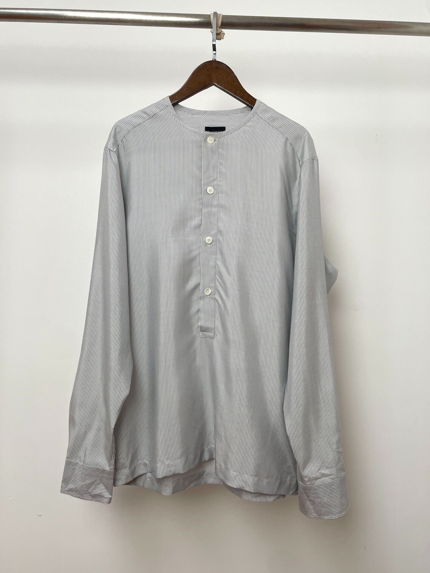 Zegna Men's Silk Striped Shirt