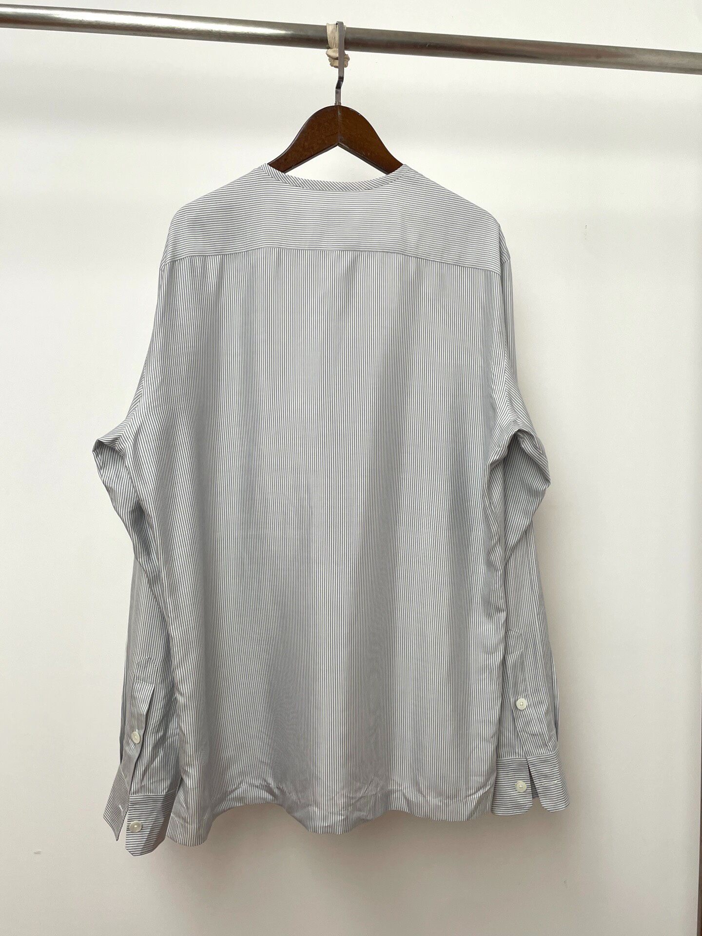 Zegna Men's Silk Striped Shirt — front
