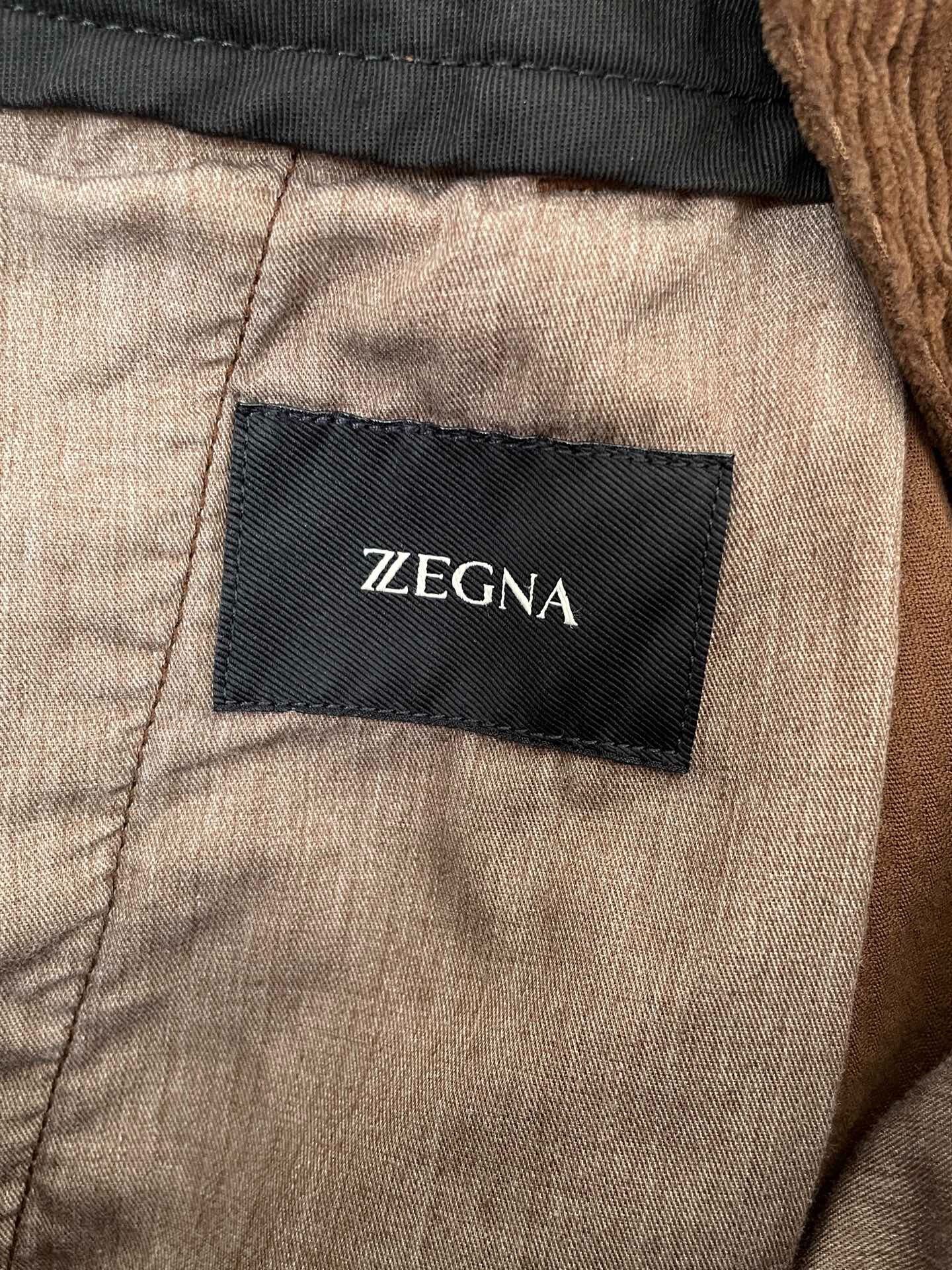 Zegna New Brown Corduroy Casual Pants — detail