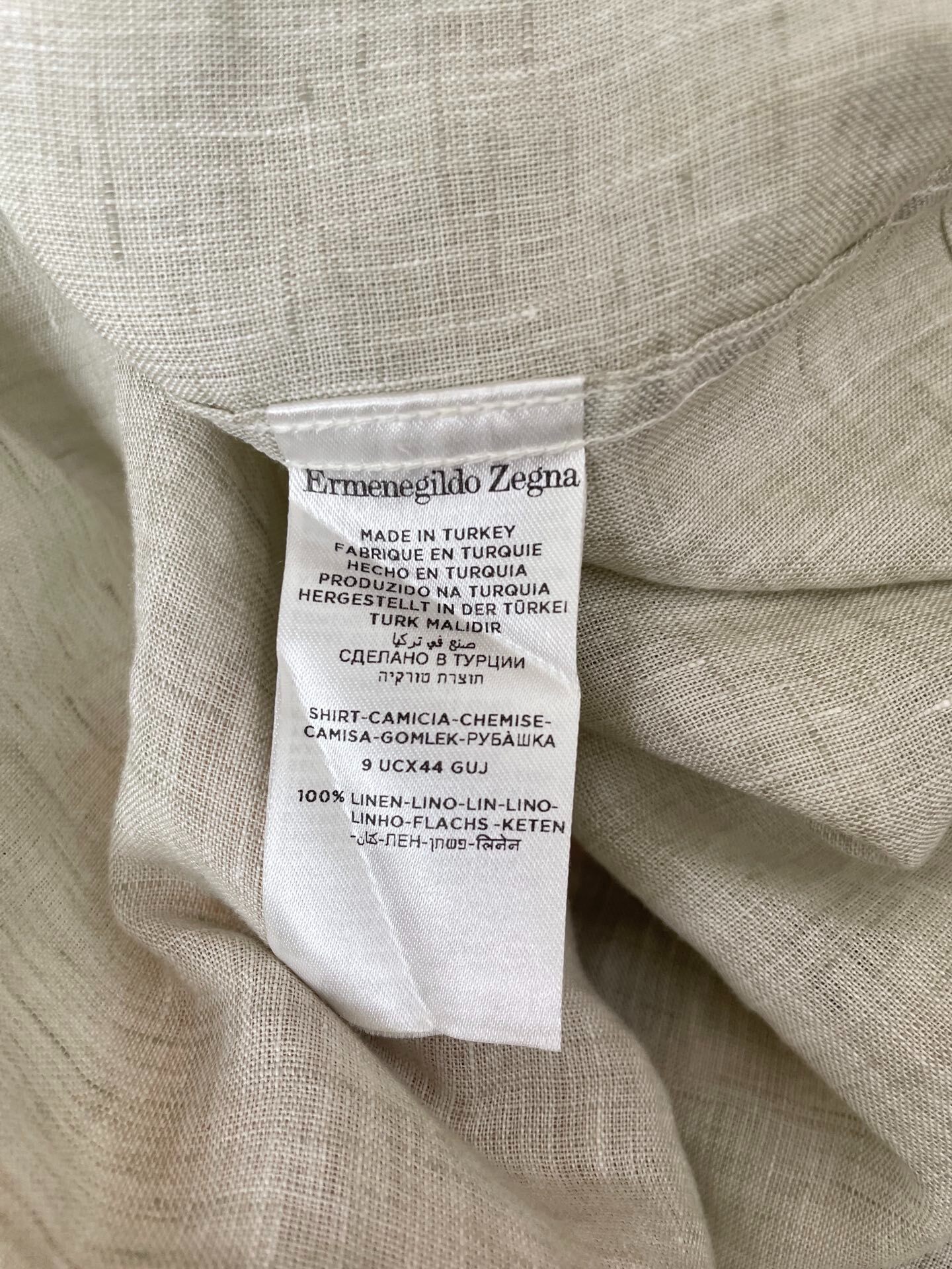 Zegna Linen Long Sleeve Shirt — back