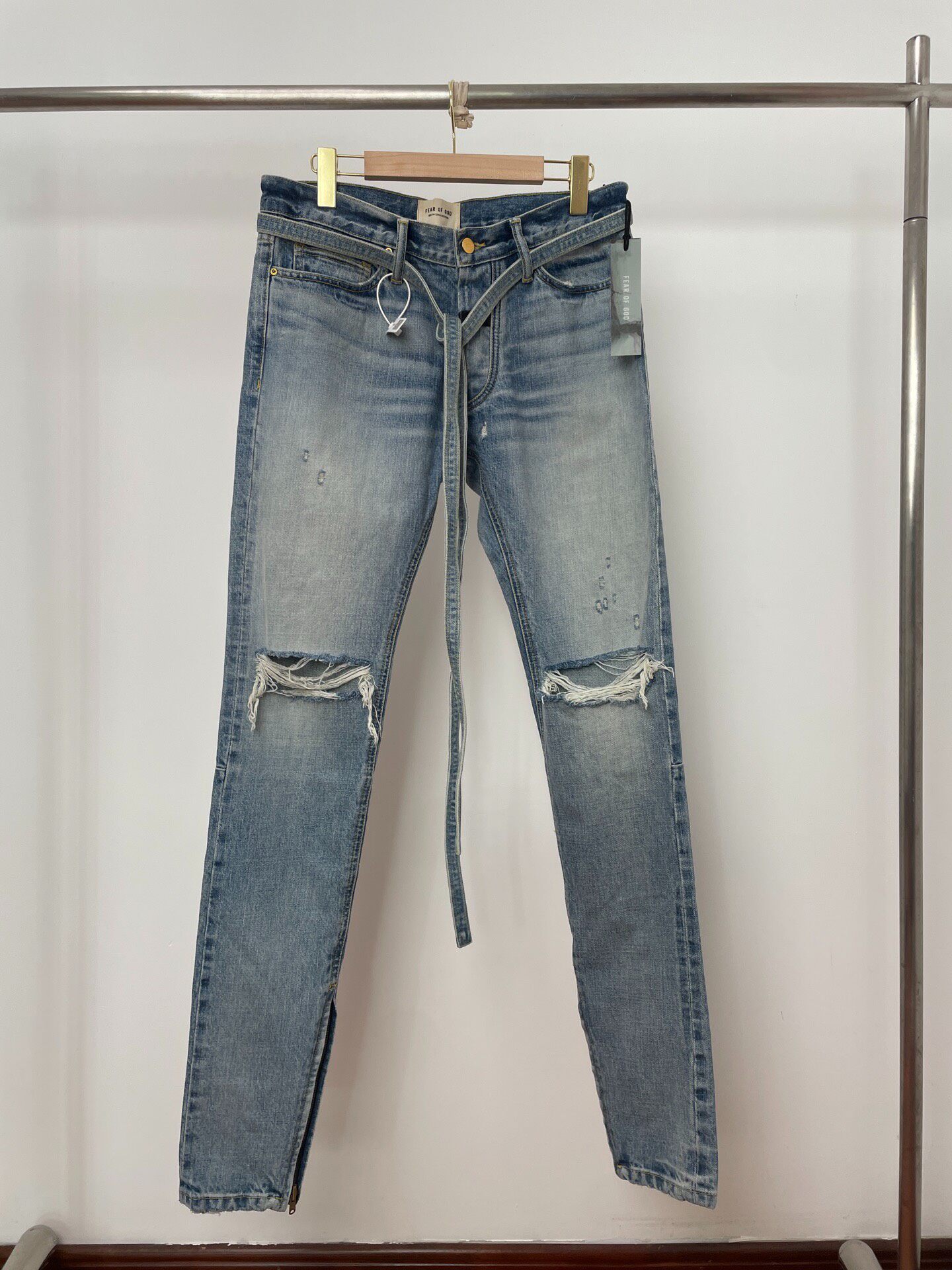 Fear of God 6th Light Blue Distressed Jeans