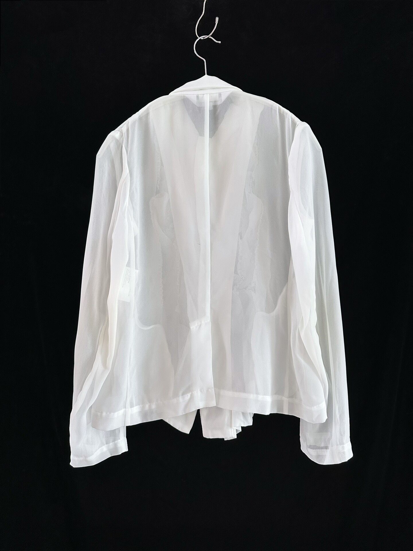 Comme des Garcons Ruffled Blazer Top — detail