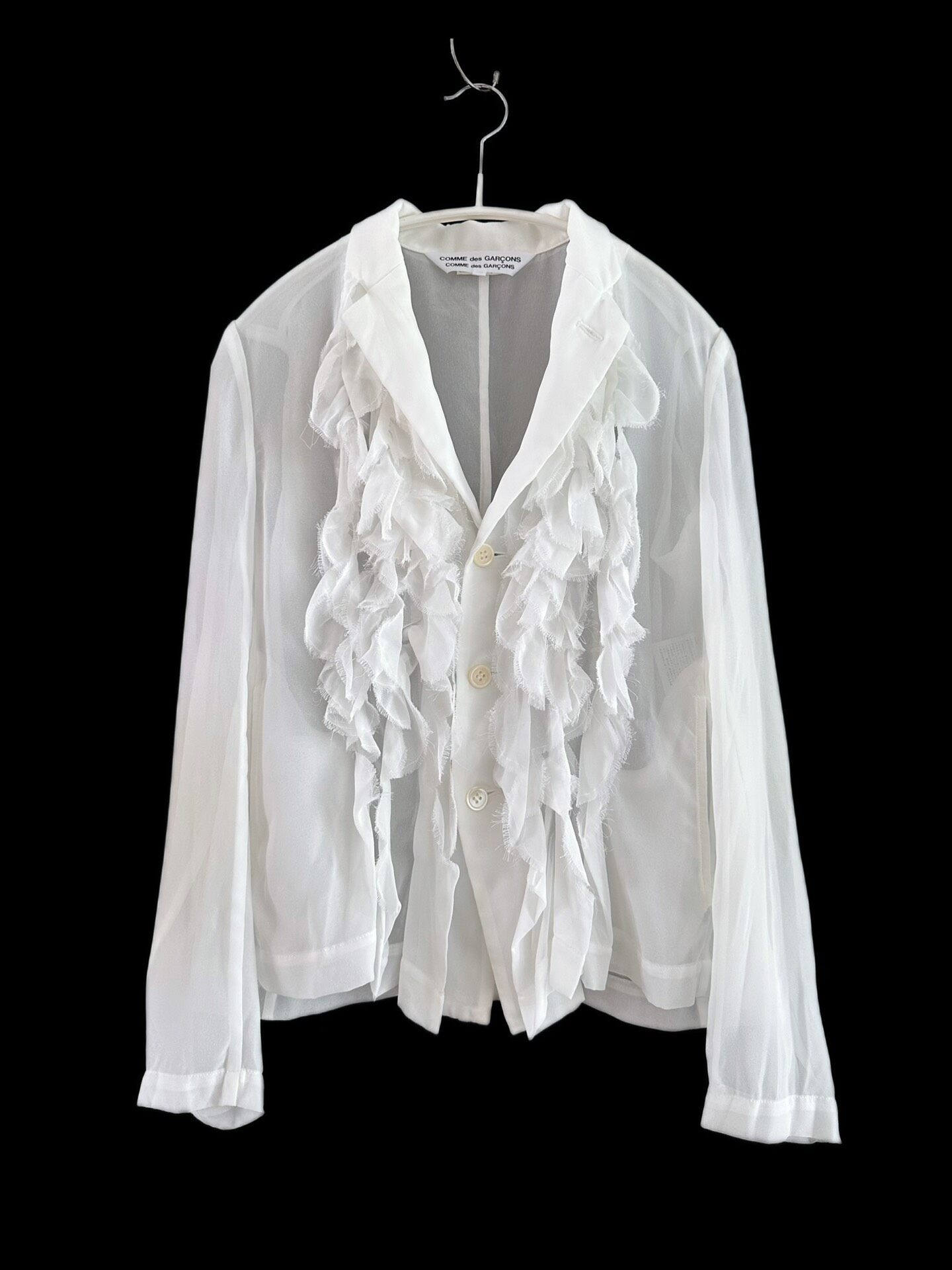 Comme des Garcons Ruffled Blazer Top