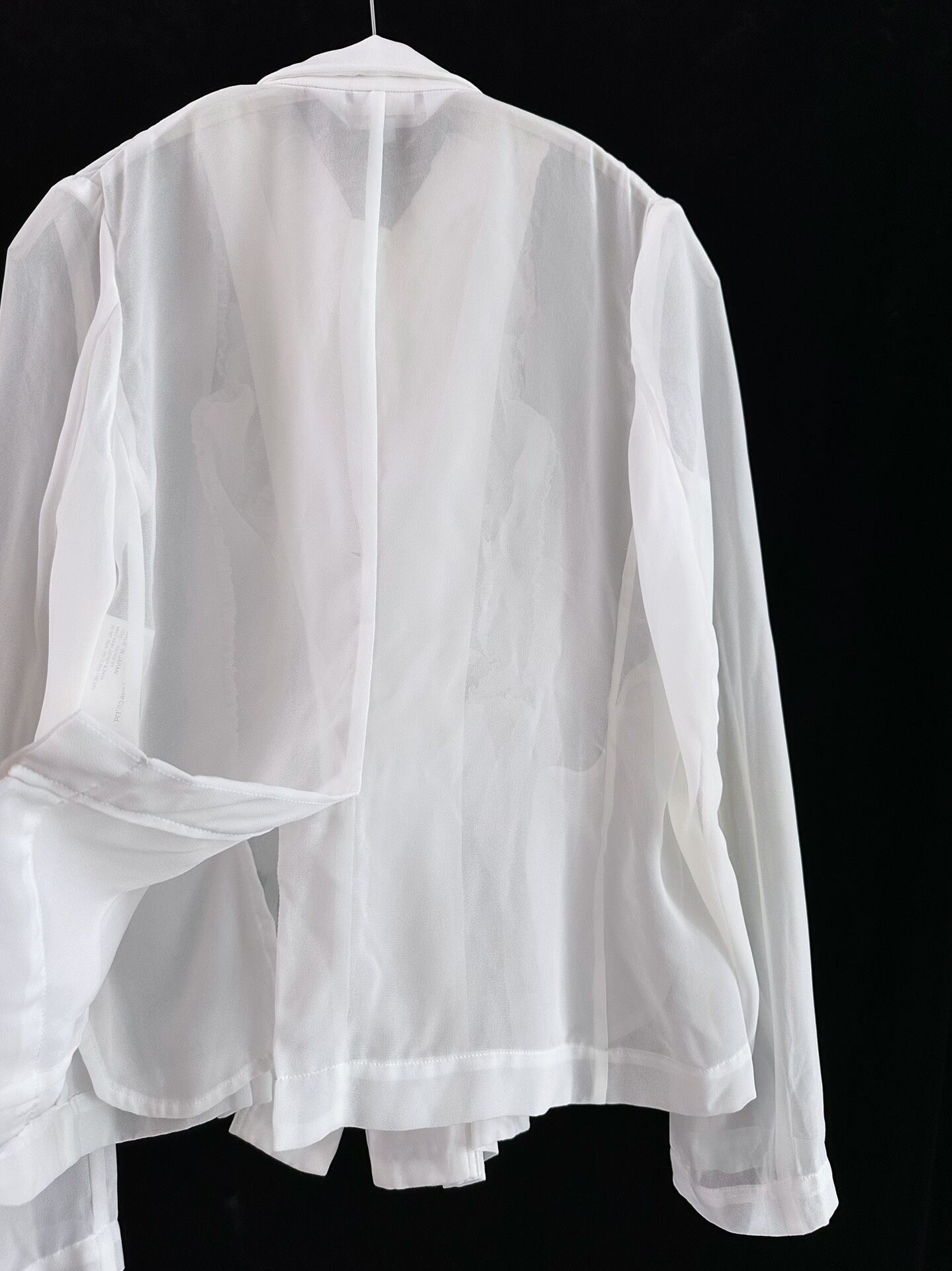 Comme des Garcons Ruffled Blazer Top — back
