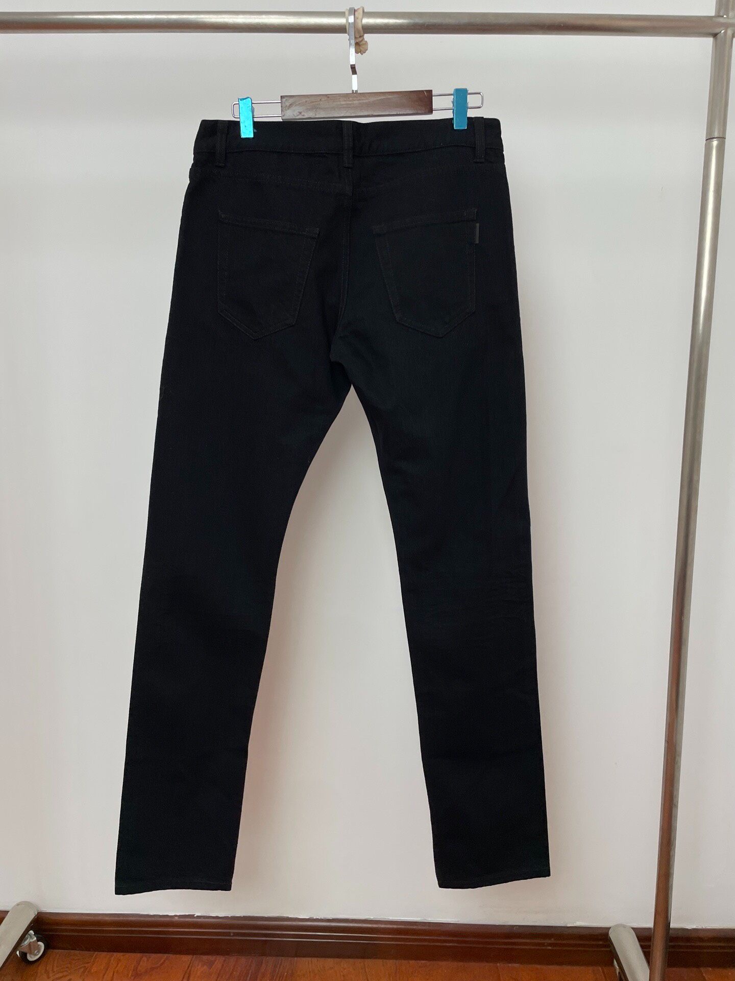 Saint Laurent Black Straight Jeans — front