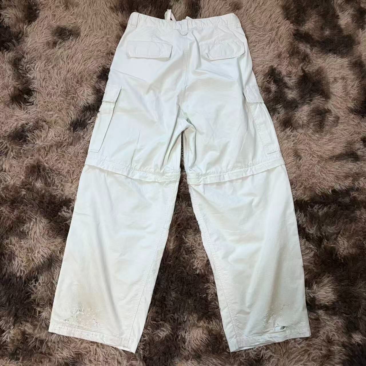 Balenciaga 25SS White Cargo Pants — front