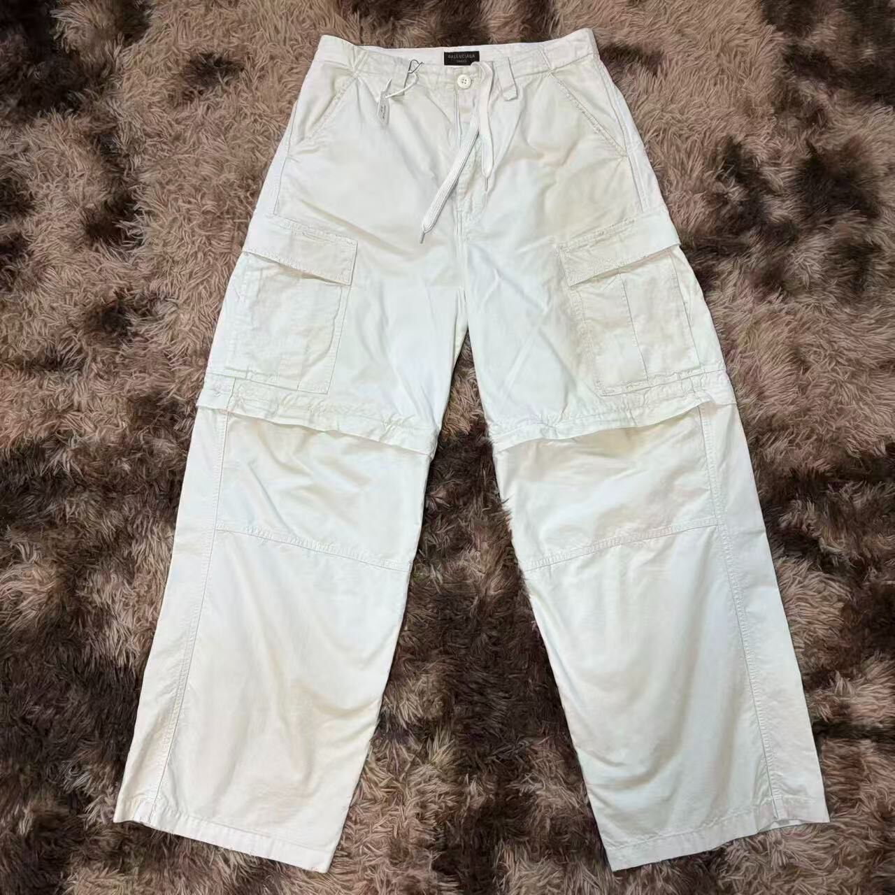 Balenciaga 25SS White Cargo Pants