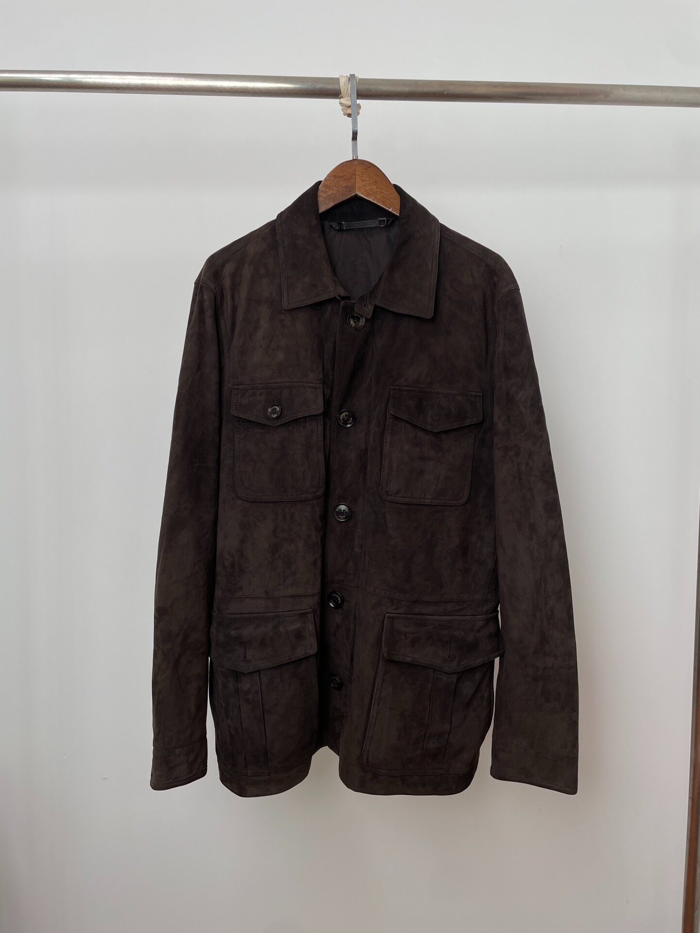 Zegna EZ Dark Brown Suede Jacket