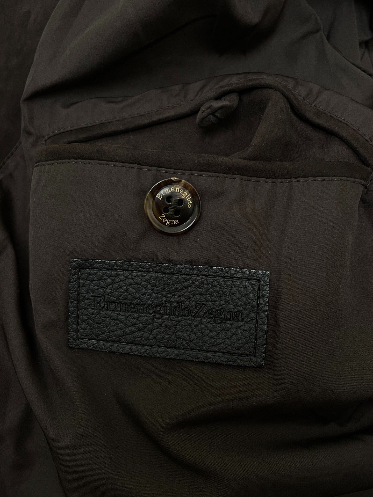 Zegna EZ Dark Brown Suede Jacket — back