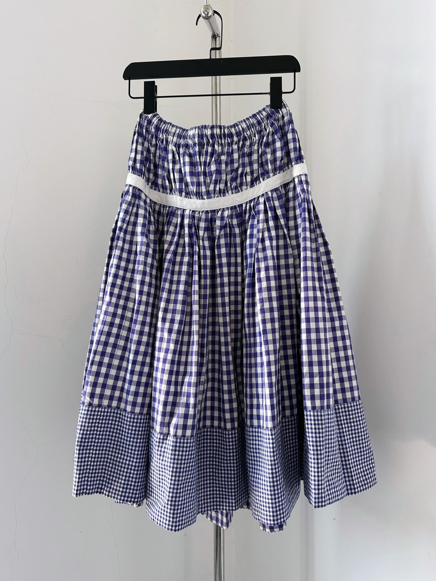 Comme des Garcons Gingham Patchwork Skirt — label
