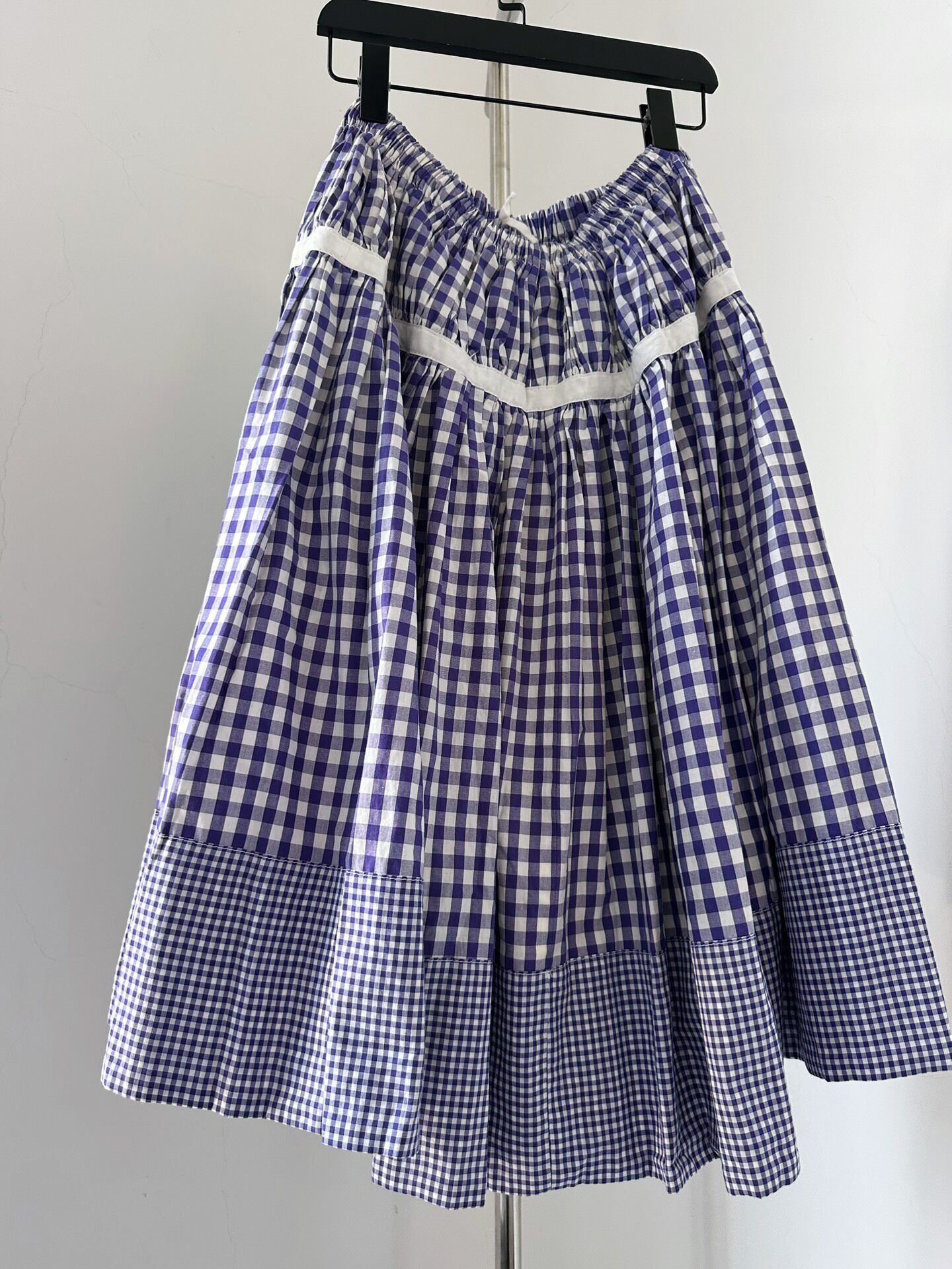 Comme des Garcons Gingham Patchwork Skirt — back