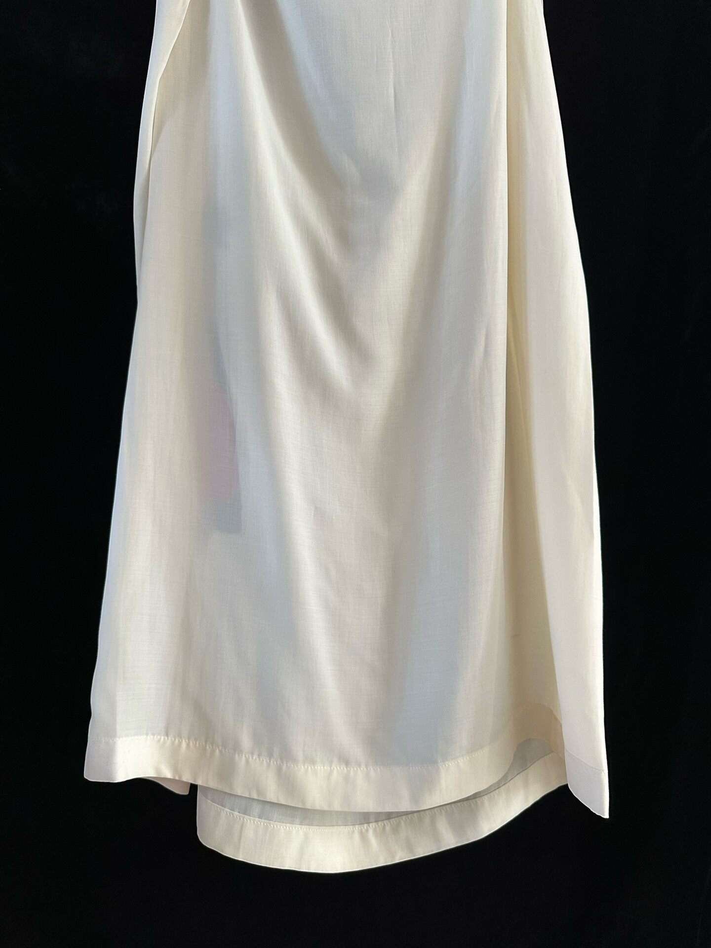 Y's 1990s Cream Midi Printed Skirt — back