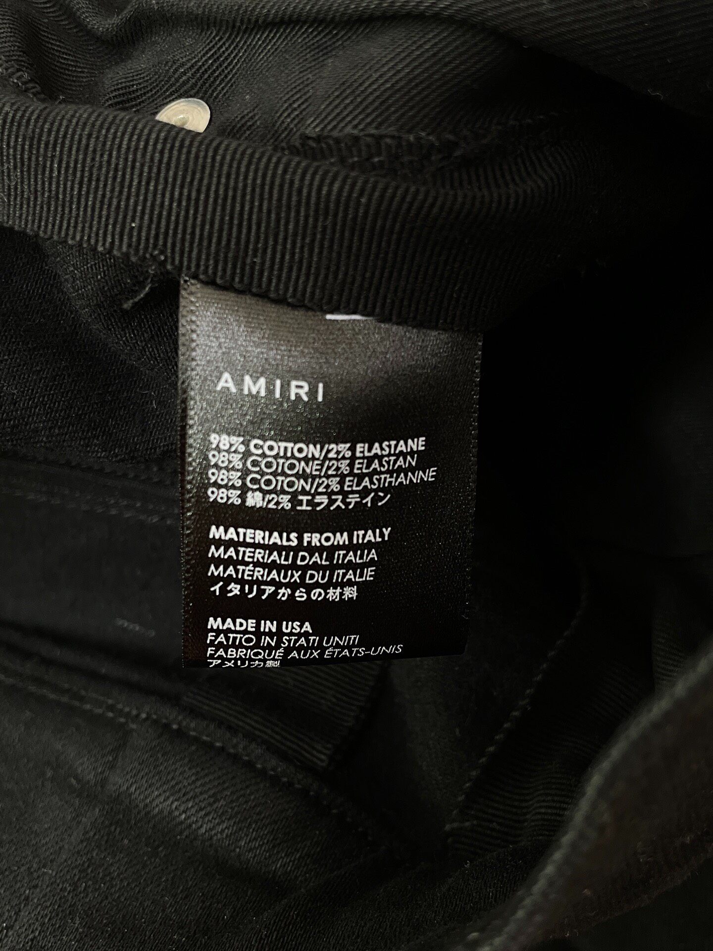 Amiri Black Distressed Slim-fit Jeans — back