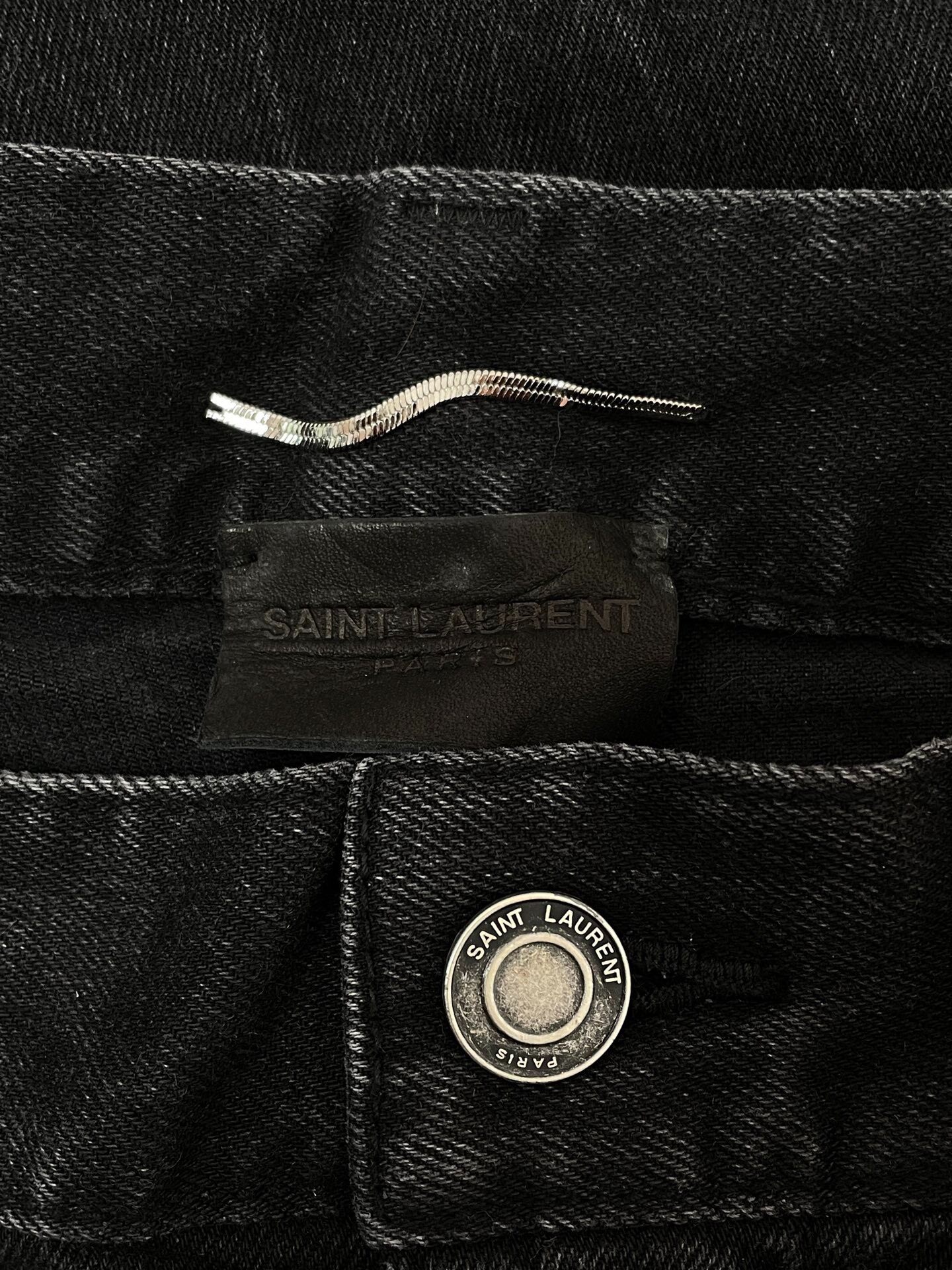 Saint Laurent Straight Denim Jeans New With Tags — detail
