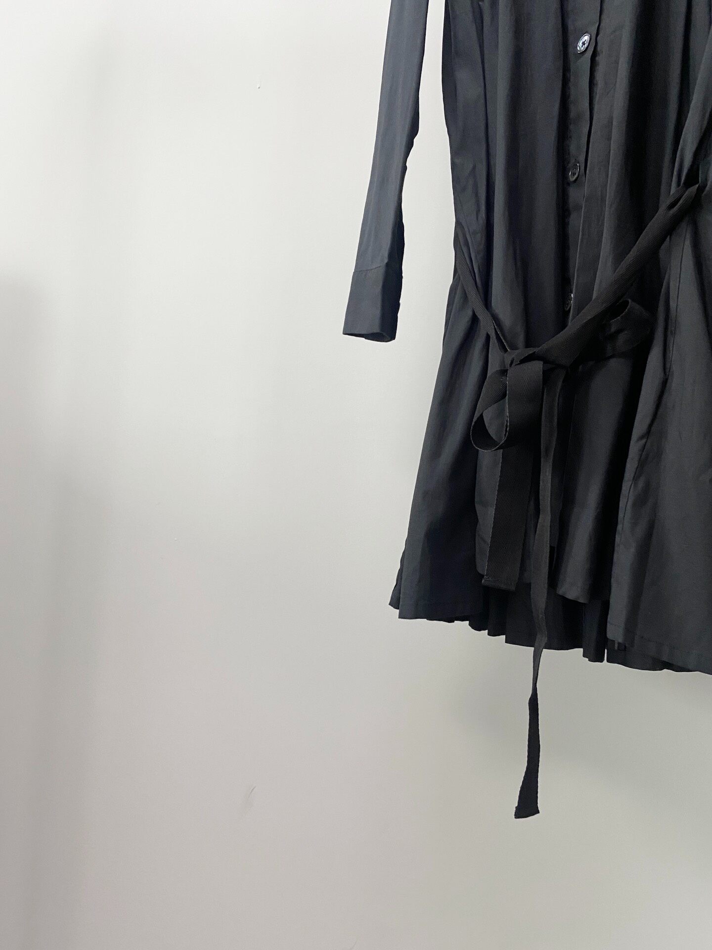 Ann Demeulemeester Black Shirt Dress — detail