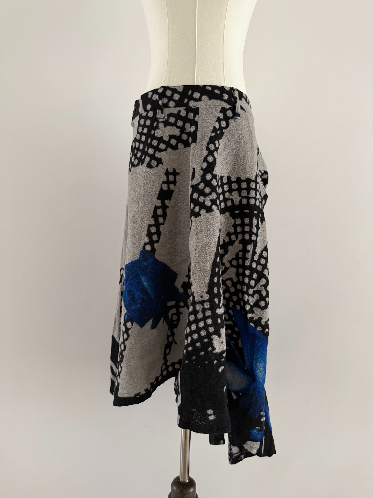 Yohji Yamamoto 1998AW Asymmetric Floral Skirt — front
