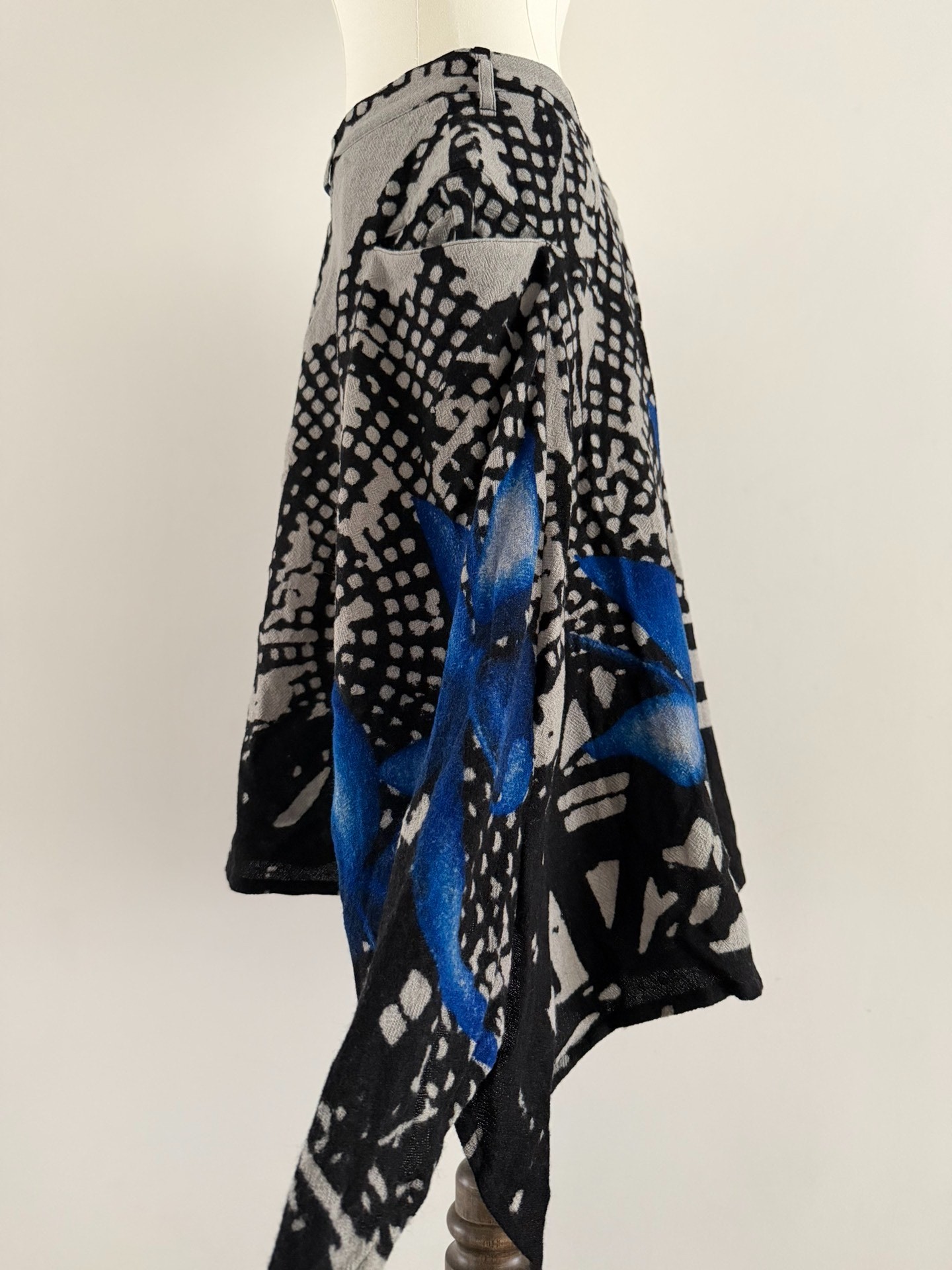 Yohji Yamamoto 1998AW Asymmetric Floral Skirt — back