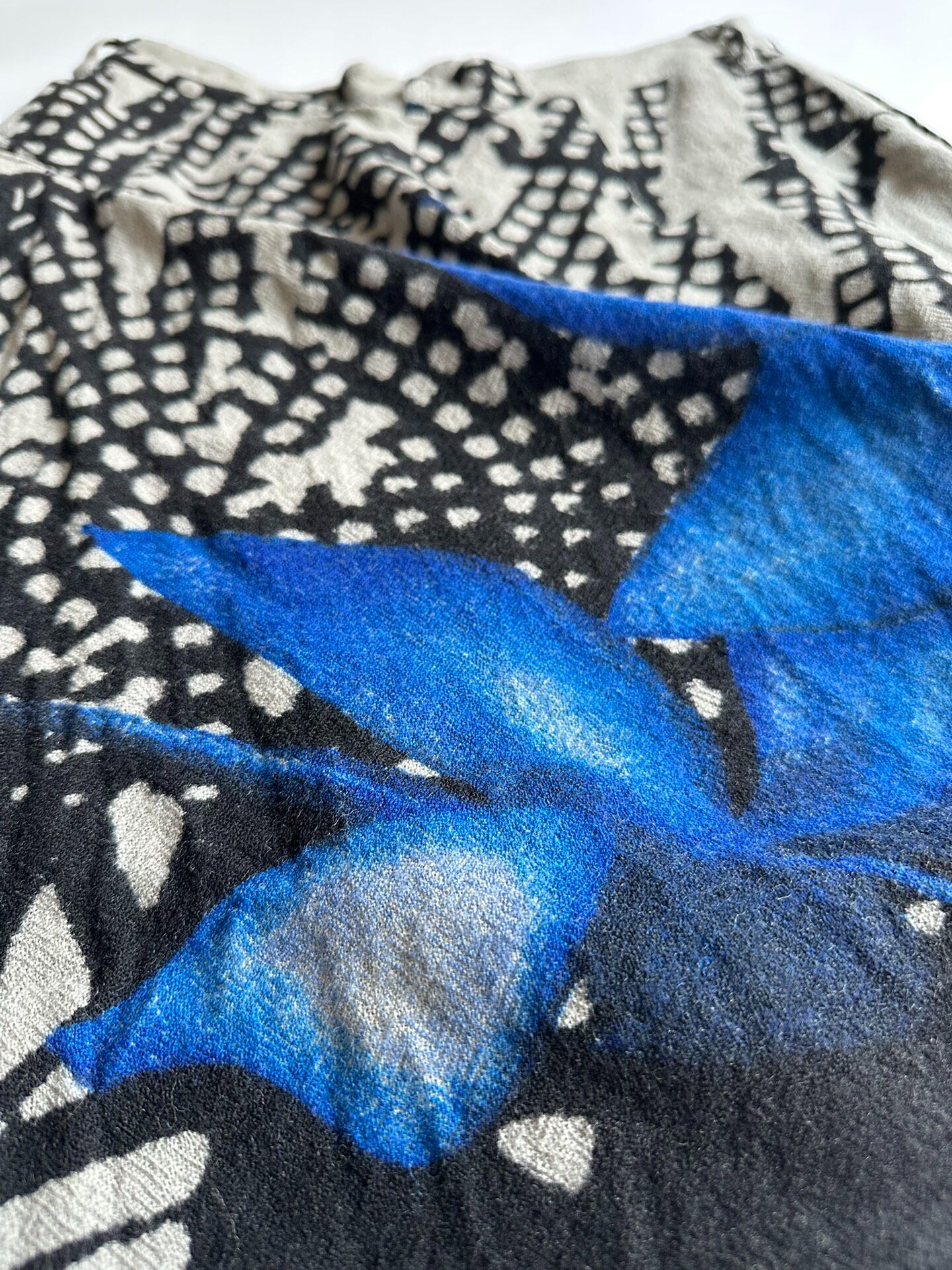 Yohji Yamamoto 1998AW Asymmetric Floral Skirt — label