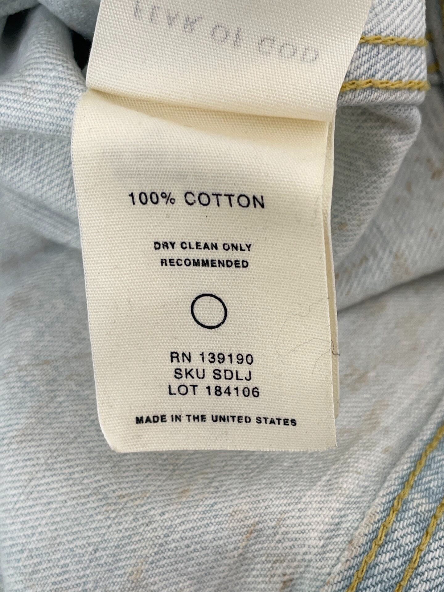 Fear of God 5th Miami Splash Denim Jacket — label