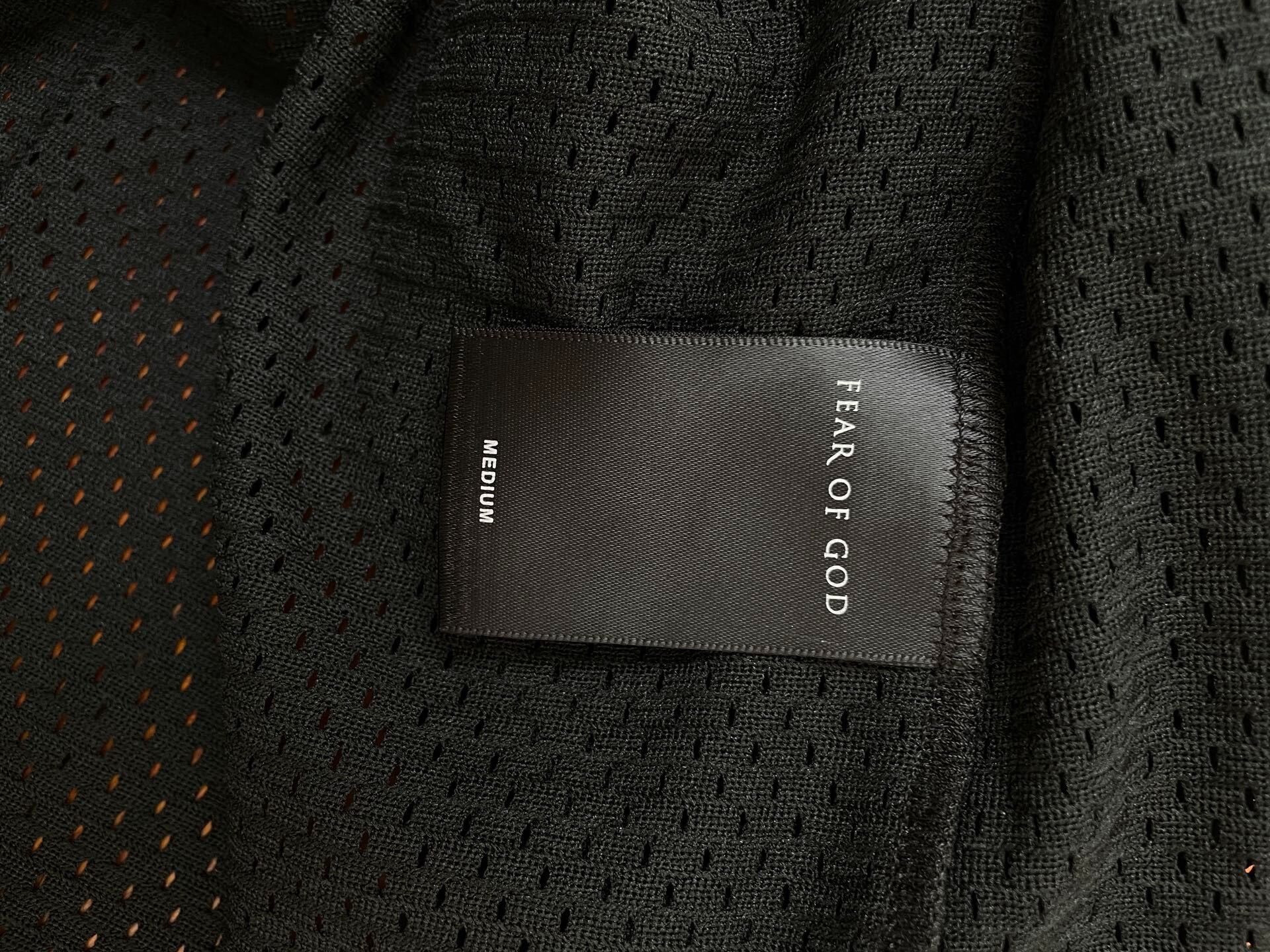 Fear of God Black Mesh Short Sleeve Tee — back