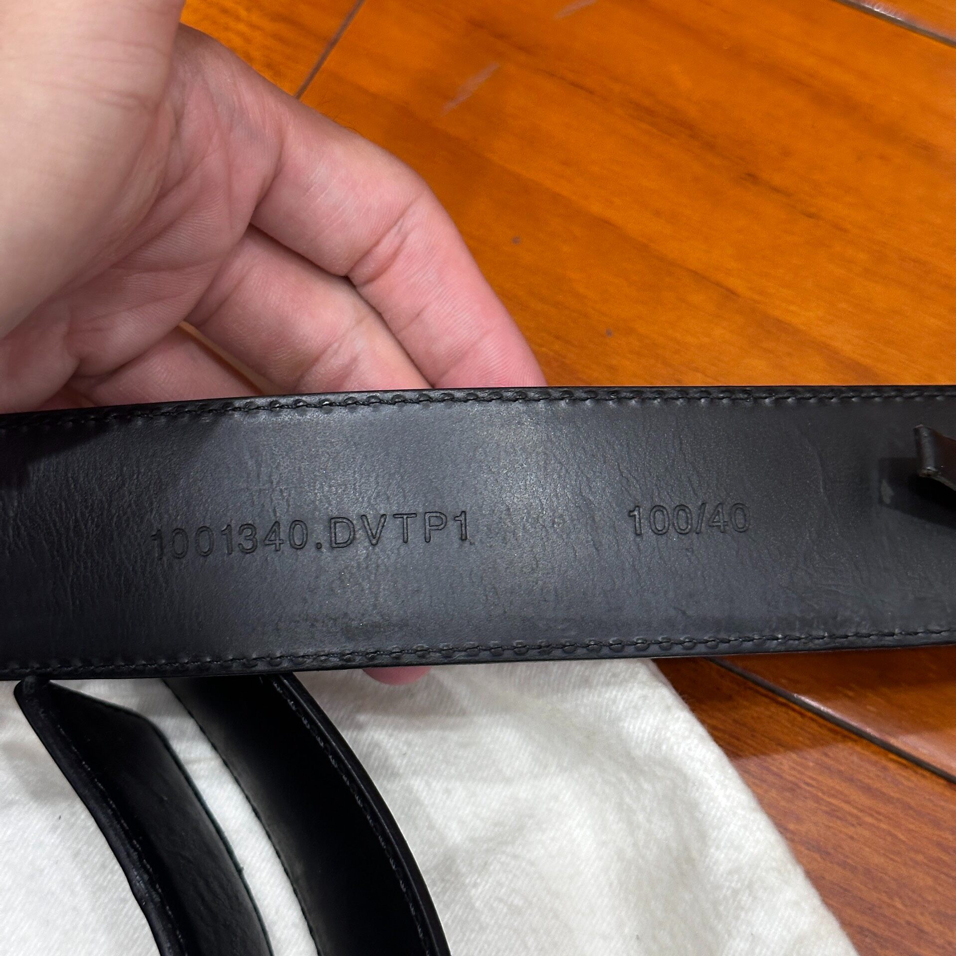 Versace Black Gold Medusa Buckle Belt — back