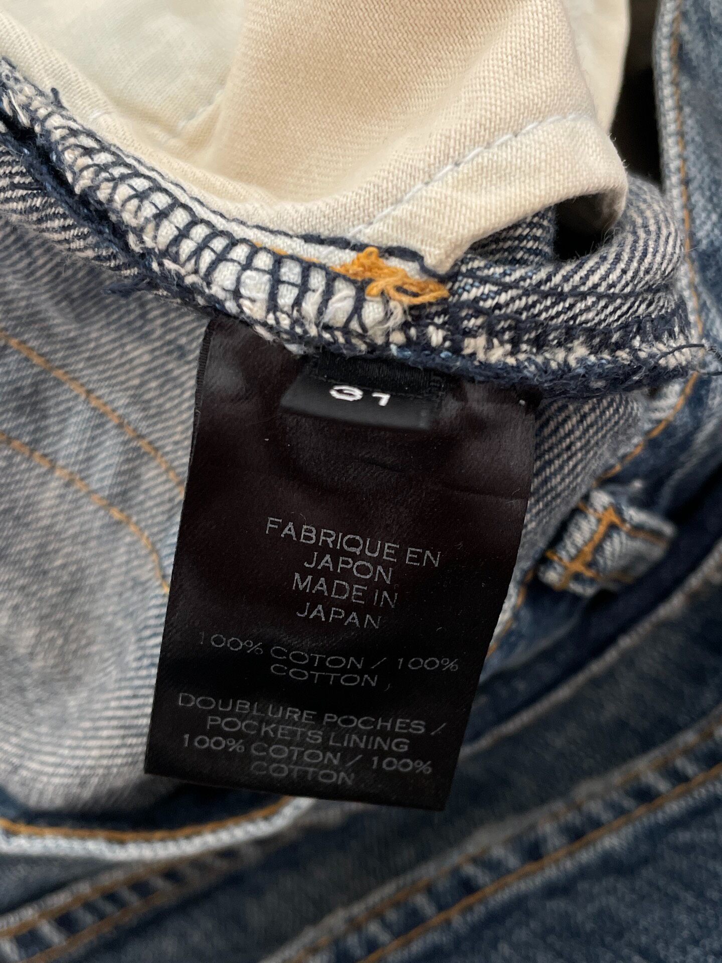 Balmain Dark Blue Denim Jeans — label