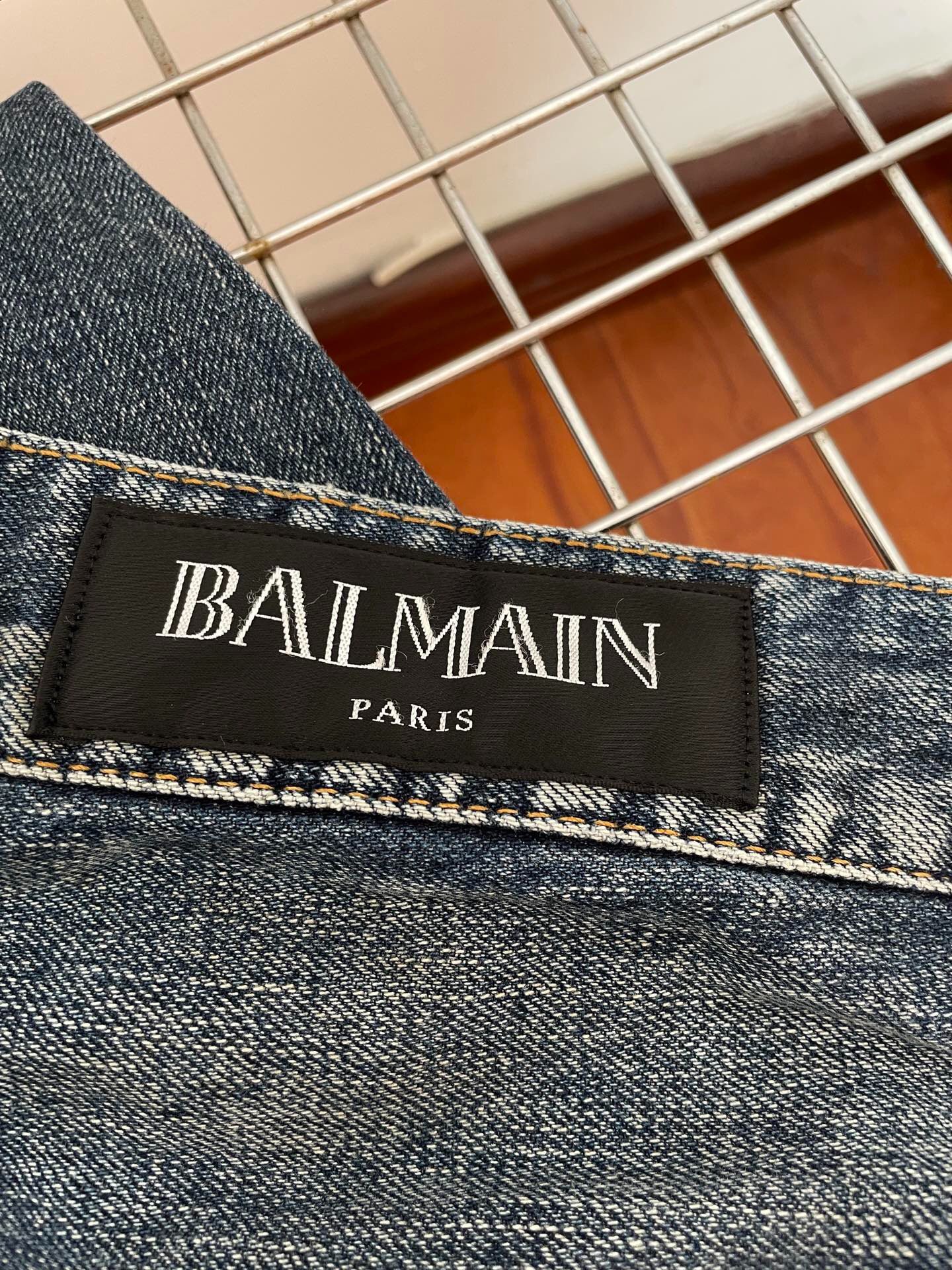 Balmain Dark Blue Denim Jeans — detail