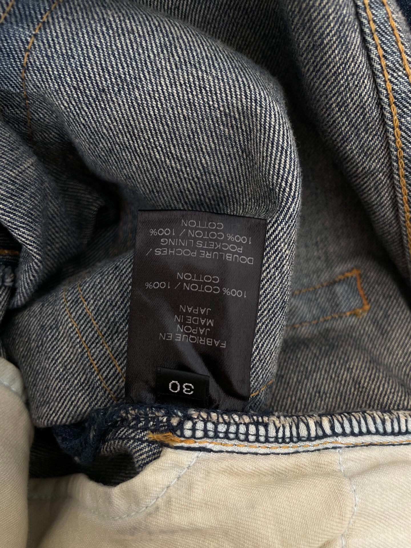 Balmain Dark Blue Straight-Leg Denim Jeans — back