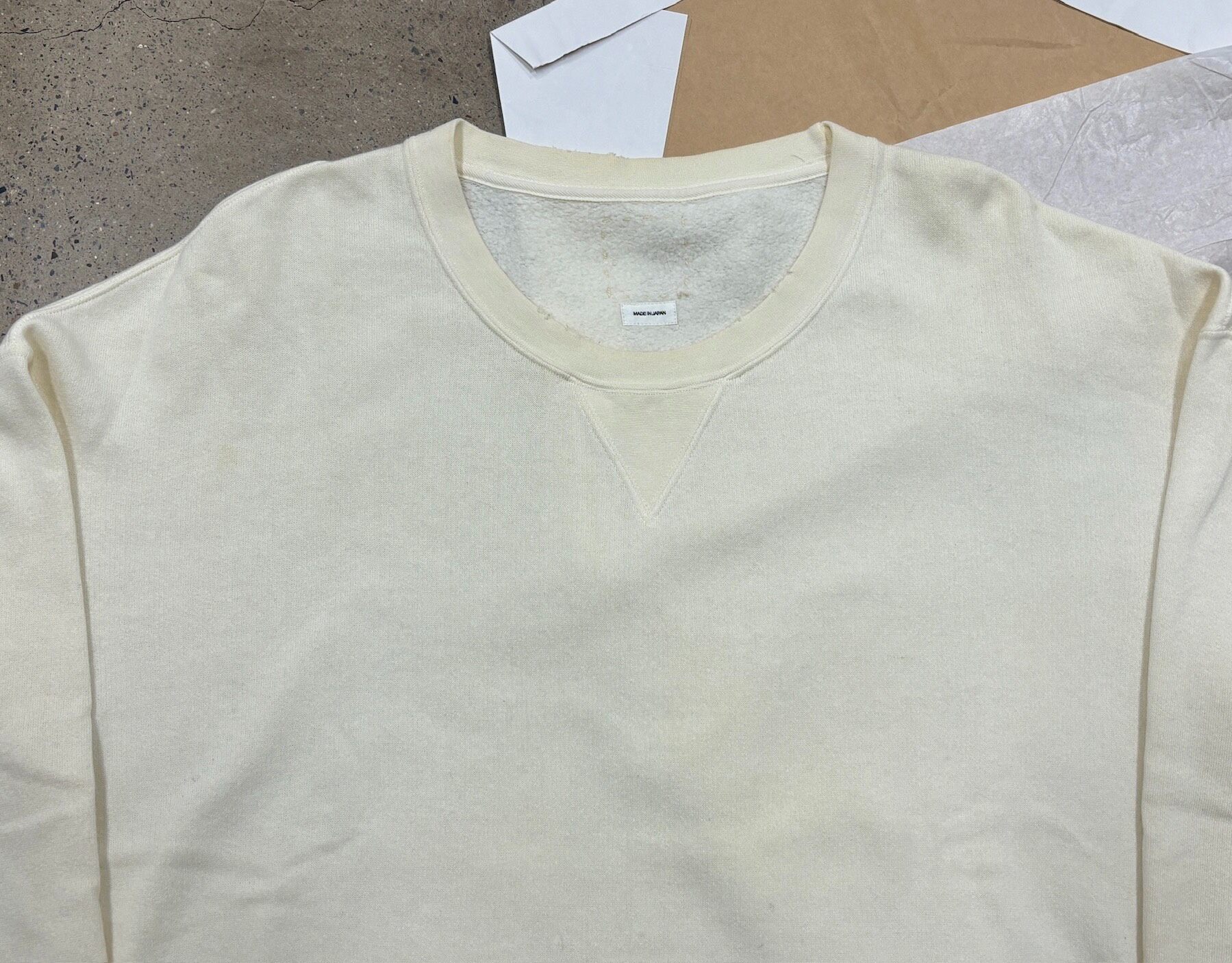 Visvim Jumbo Sweat Uneven Dye — back