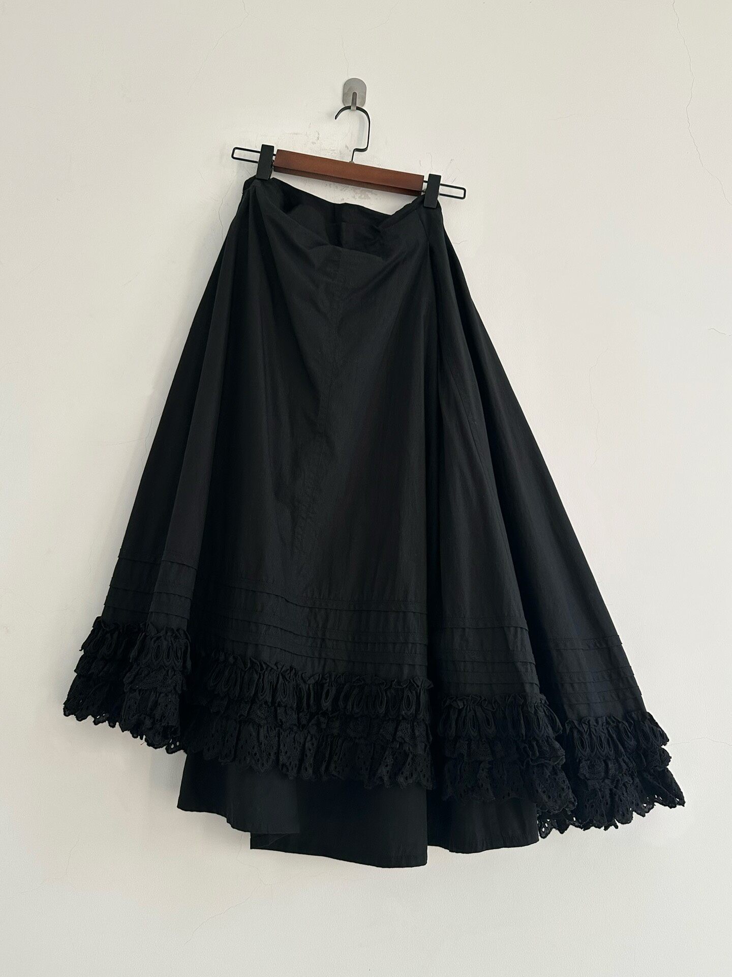 Junya Watanabe Asymmetric Lace Midi Skirt