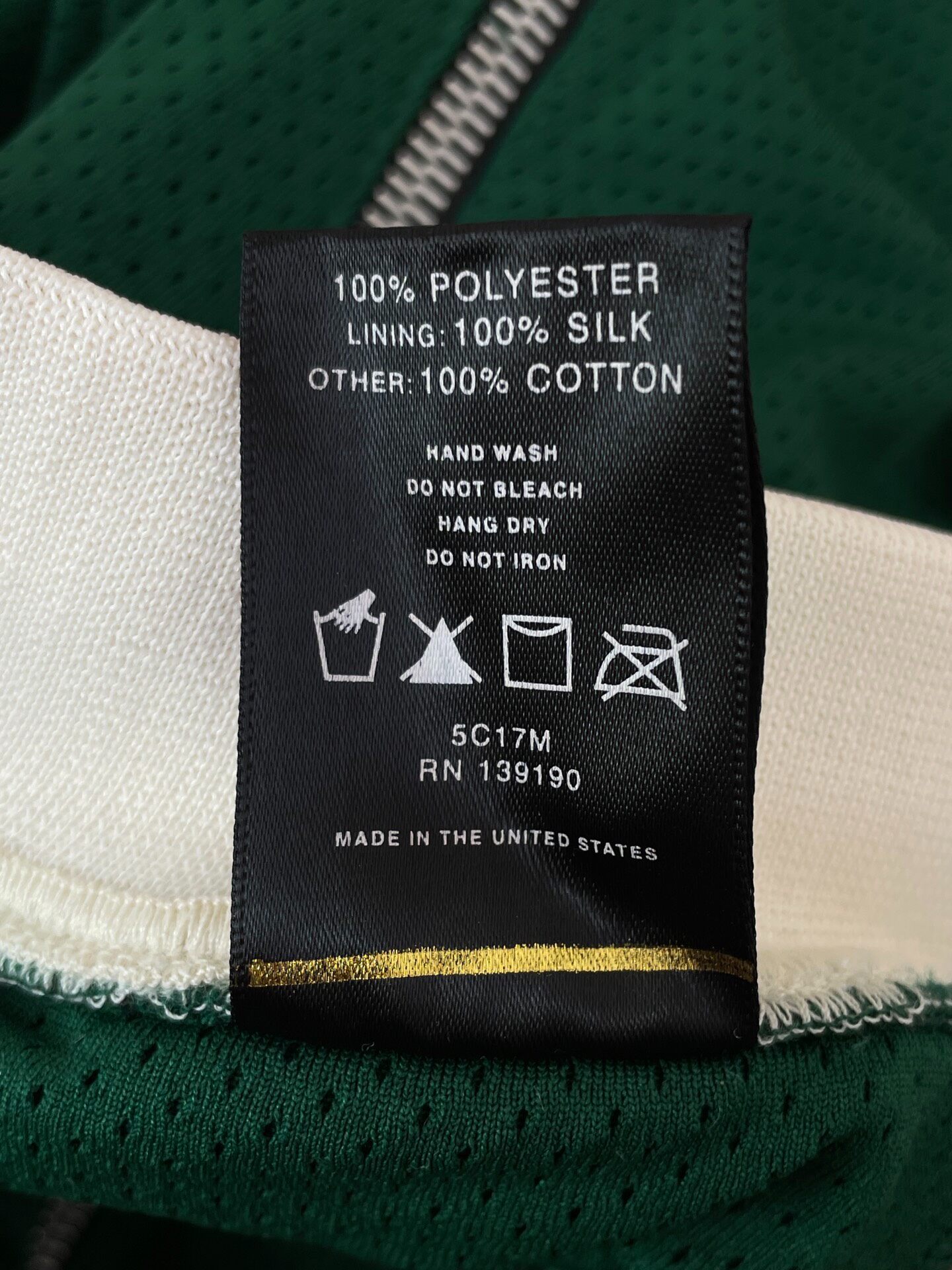 Fear of God 5th 1987 Celtics Mesh Shorts — label
