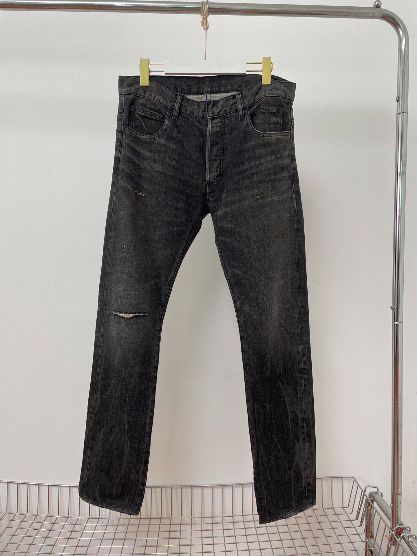 Balmain Distressed Denim Jeans