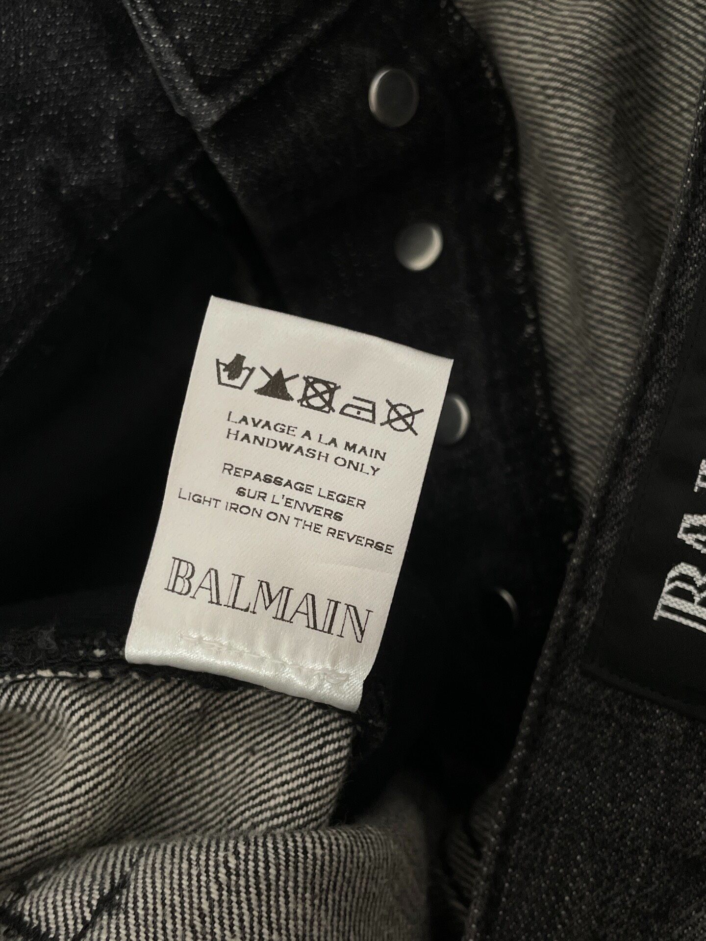 Balmain Distressed Denim Jeans — back