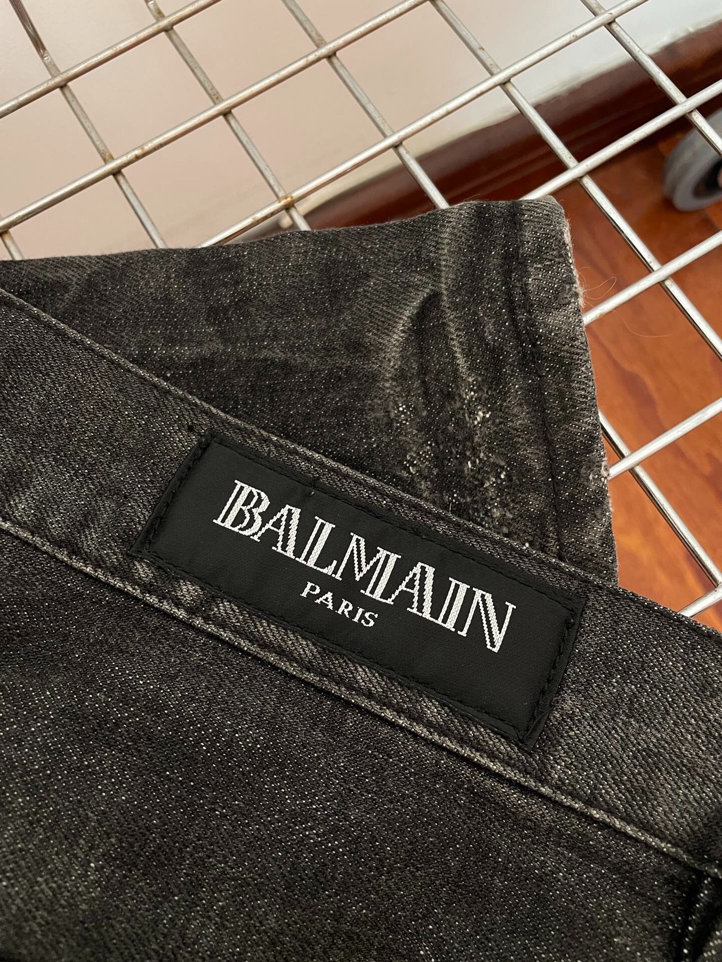 Balmain Distressed Straight Jeans — detail