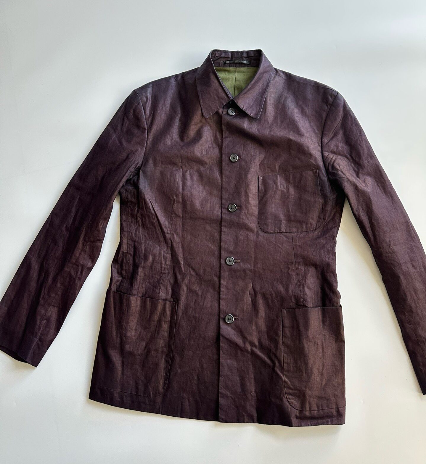 Yohji Yamamoto 1993SS Lacquered Jacket — front