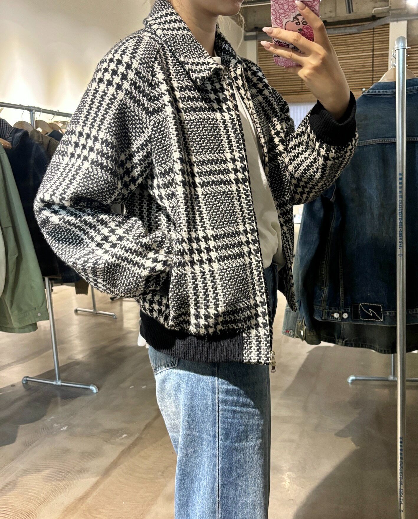 Max Mara Houndstooth Wool Jacket — detail
